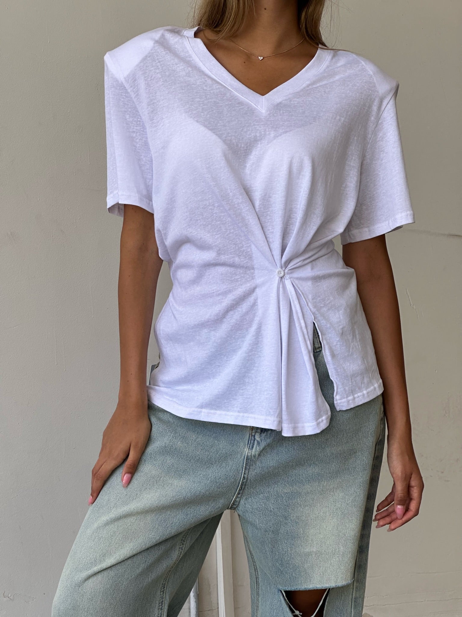 חולצת מיקי לבן