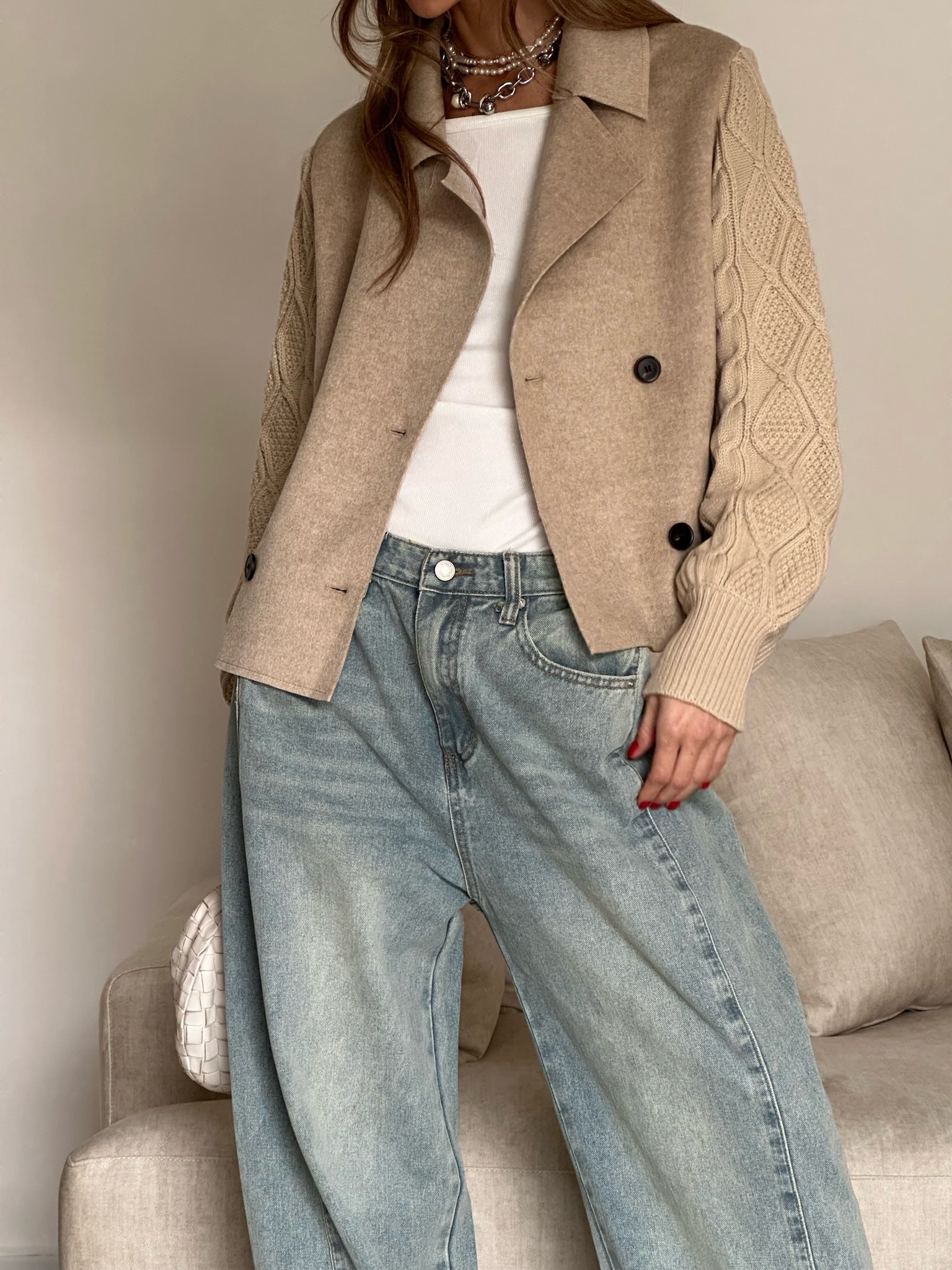 מכנס ג׳ינס בלון טיילור בהיר