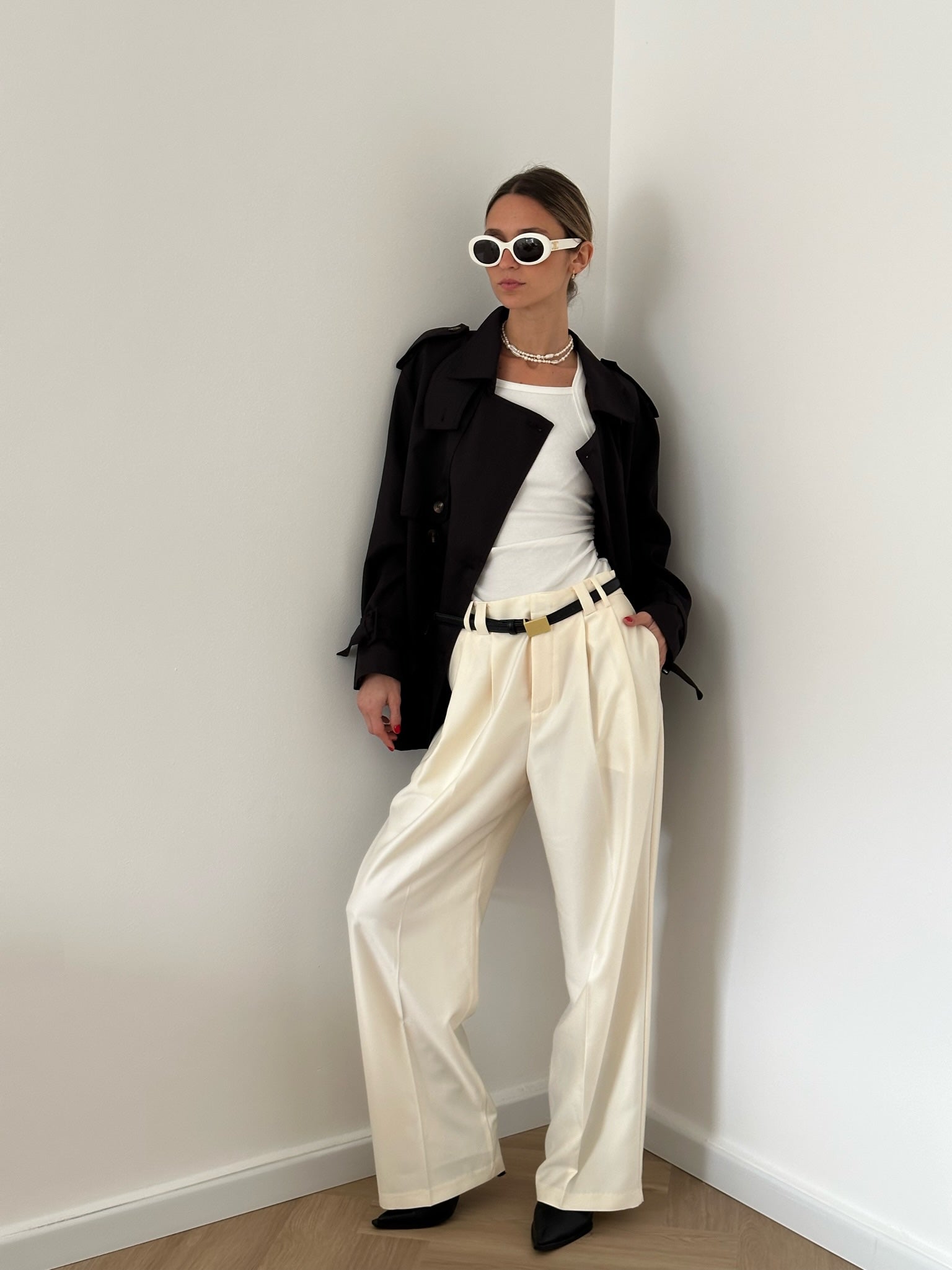 מכנס מיאה שמנת