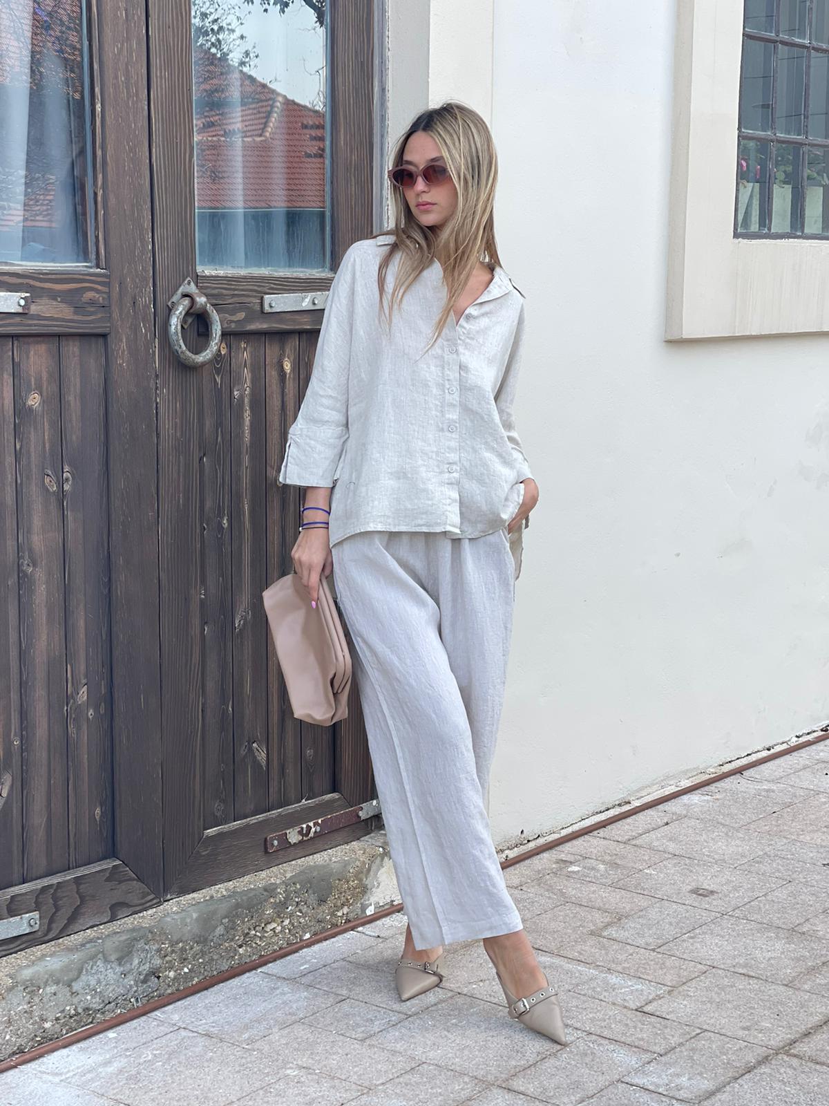 חליפת פשתן ריי אבן