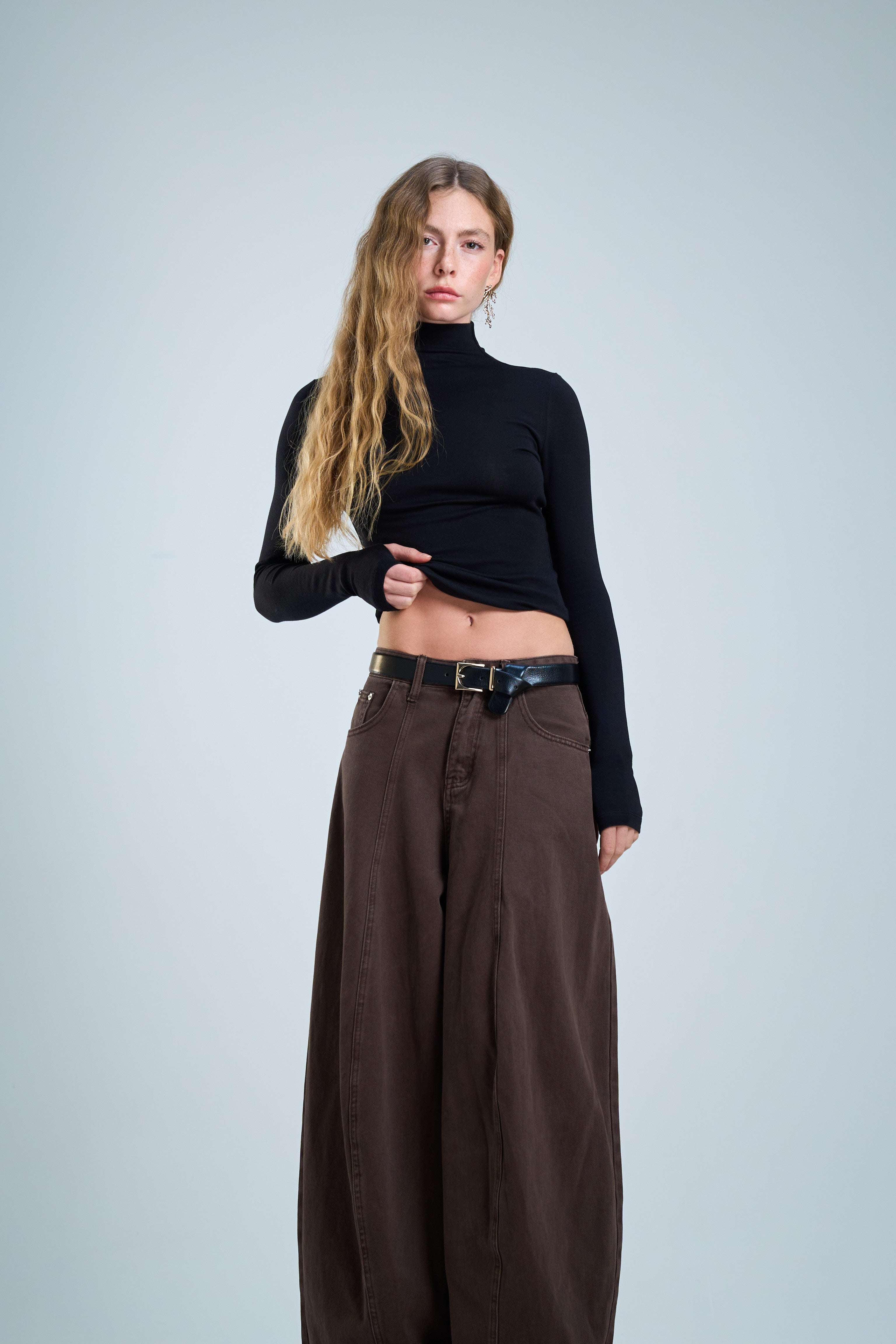 מכנס ג׳ינס נאיה חום