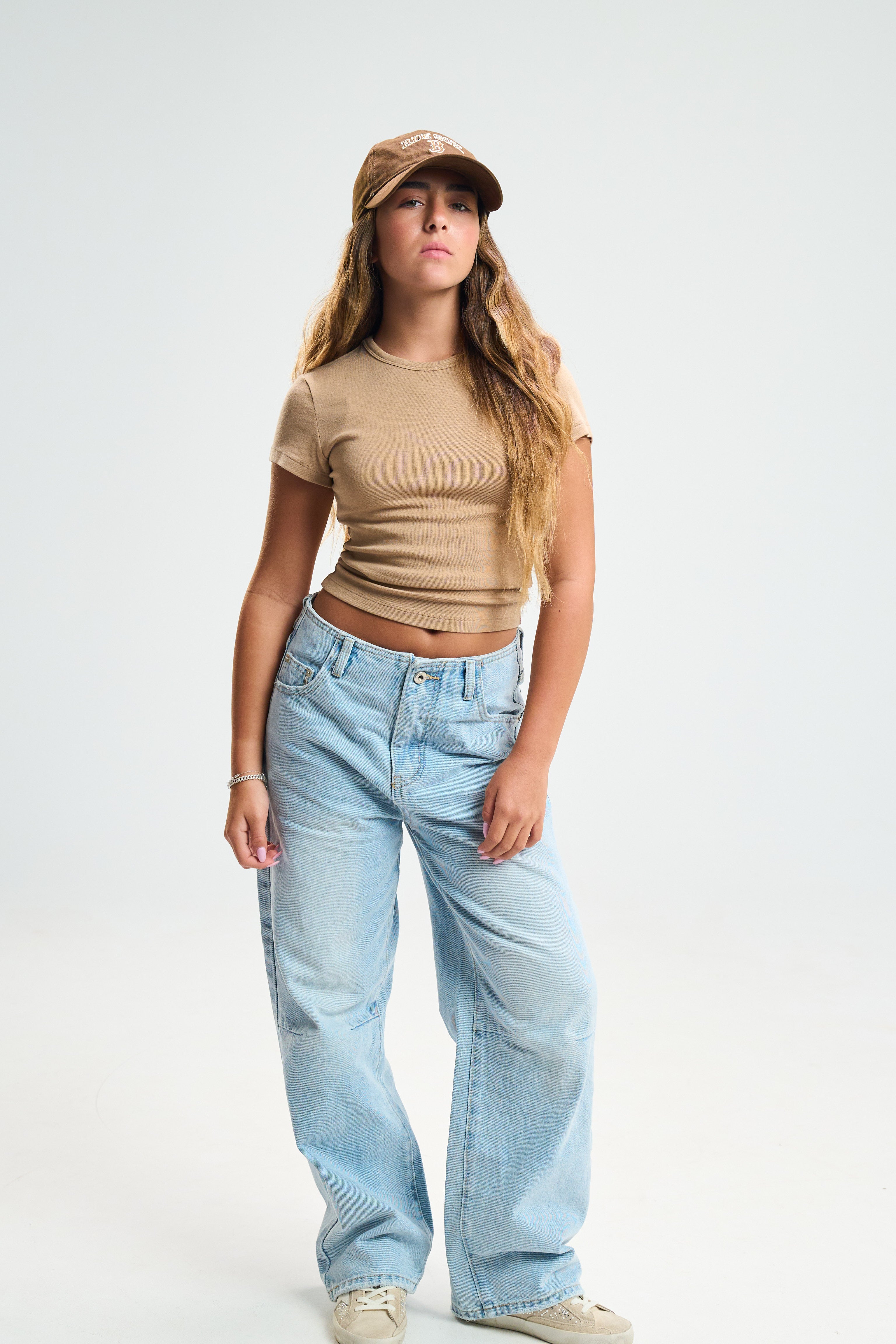 מכנס ג׳ינס אושי בהיר