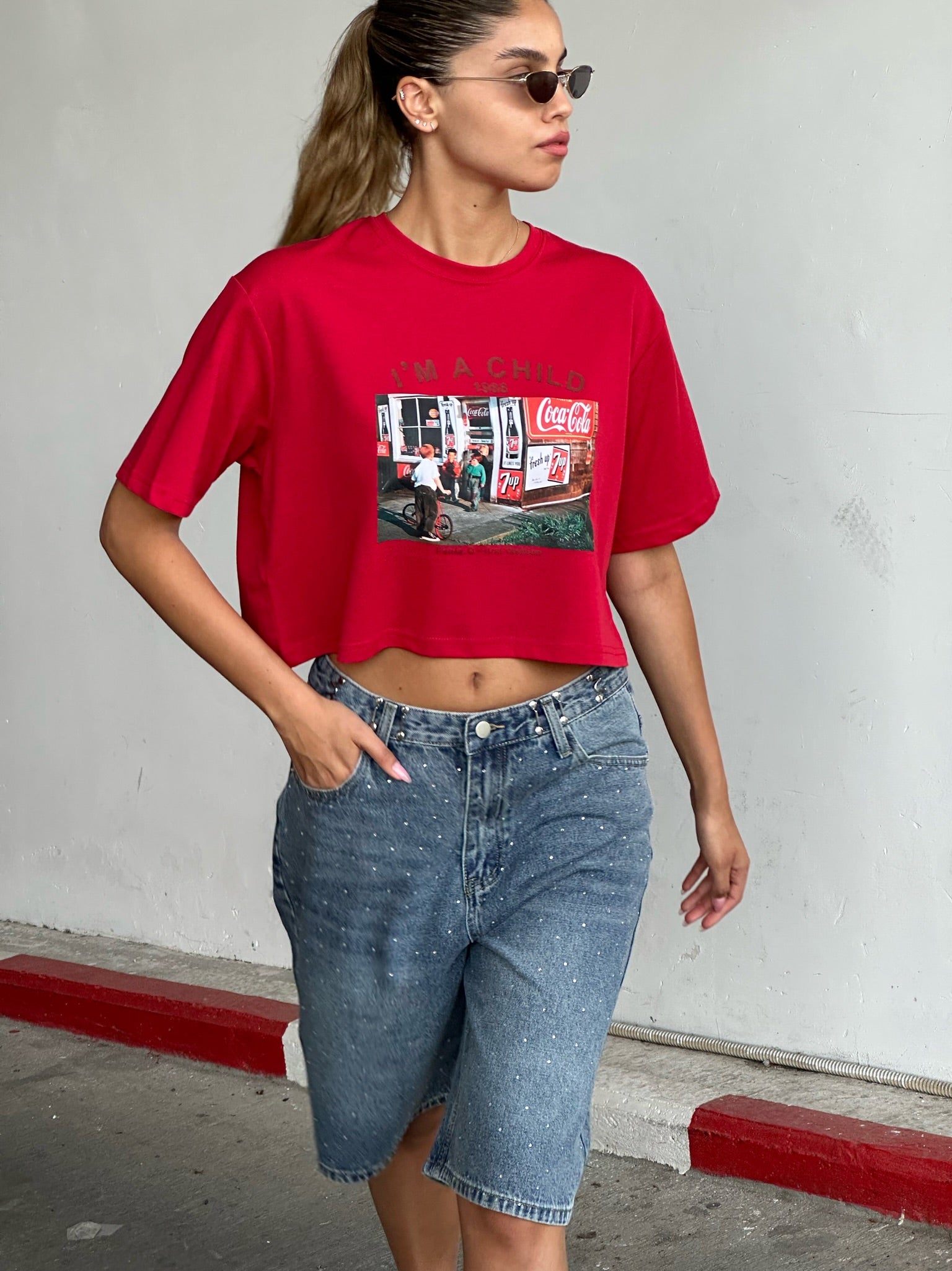 Elraz red crop top