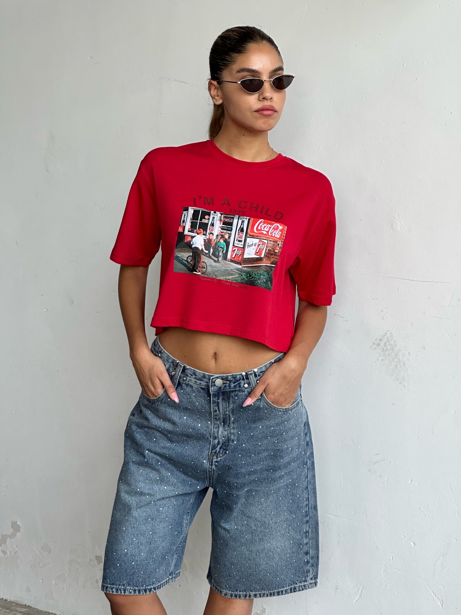 Elraz red crop top