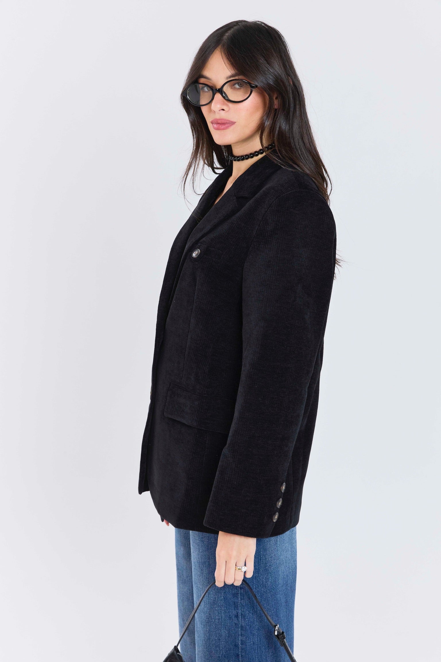 ג׳קט קורן קורדרוי שחור