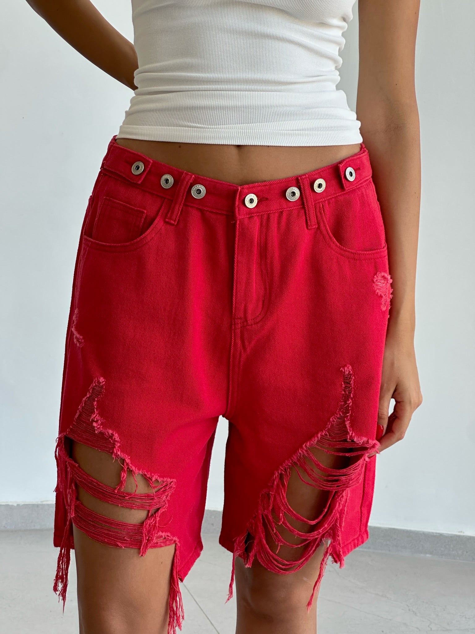 Red Troy jeans