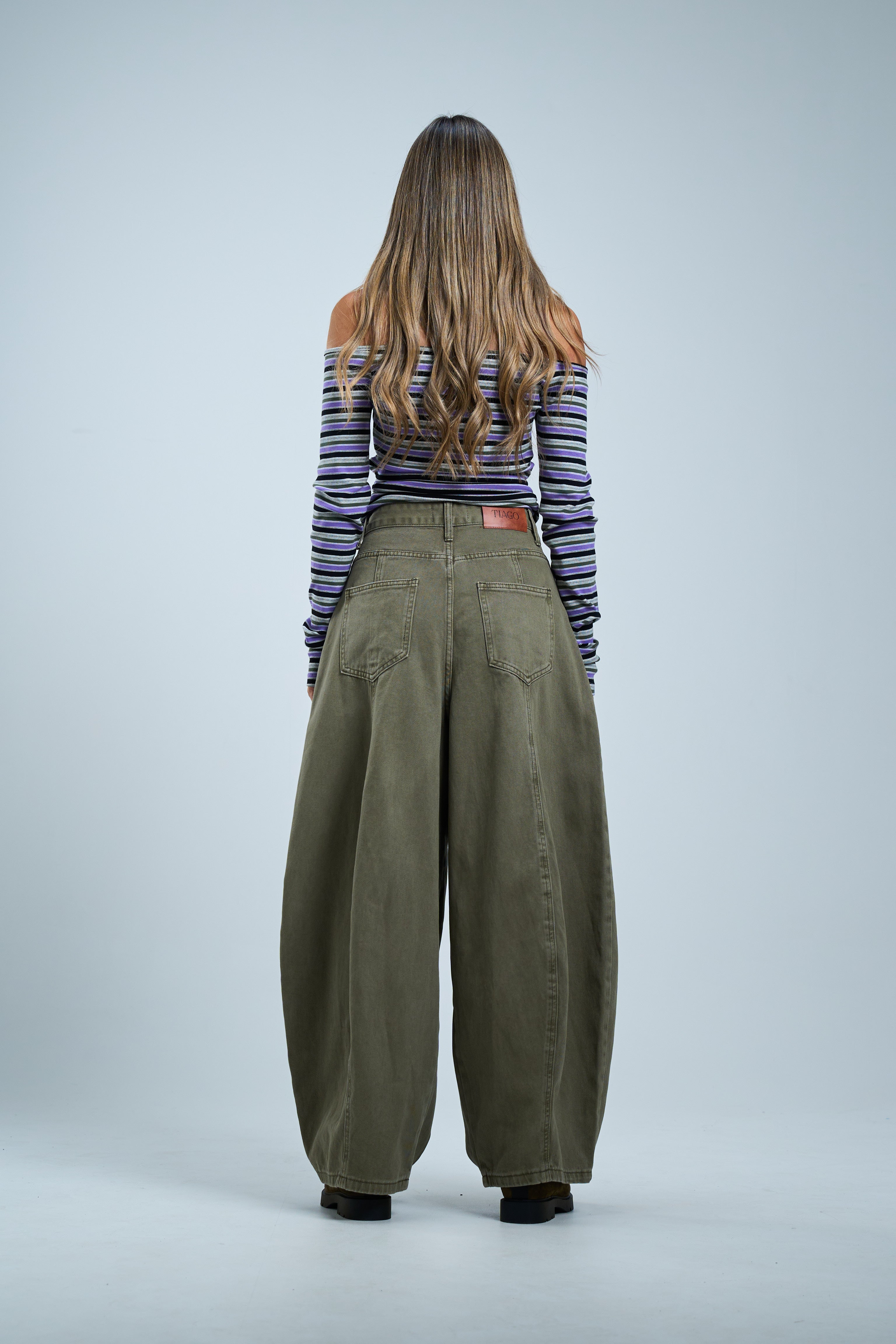 מכנס ג׳ינס נאיה זית