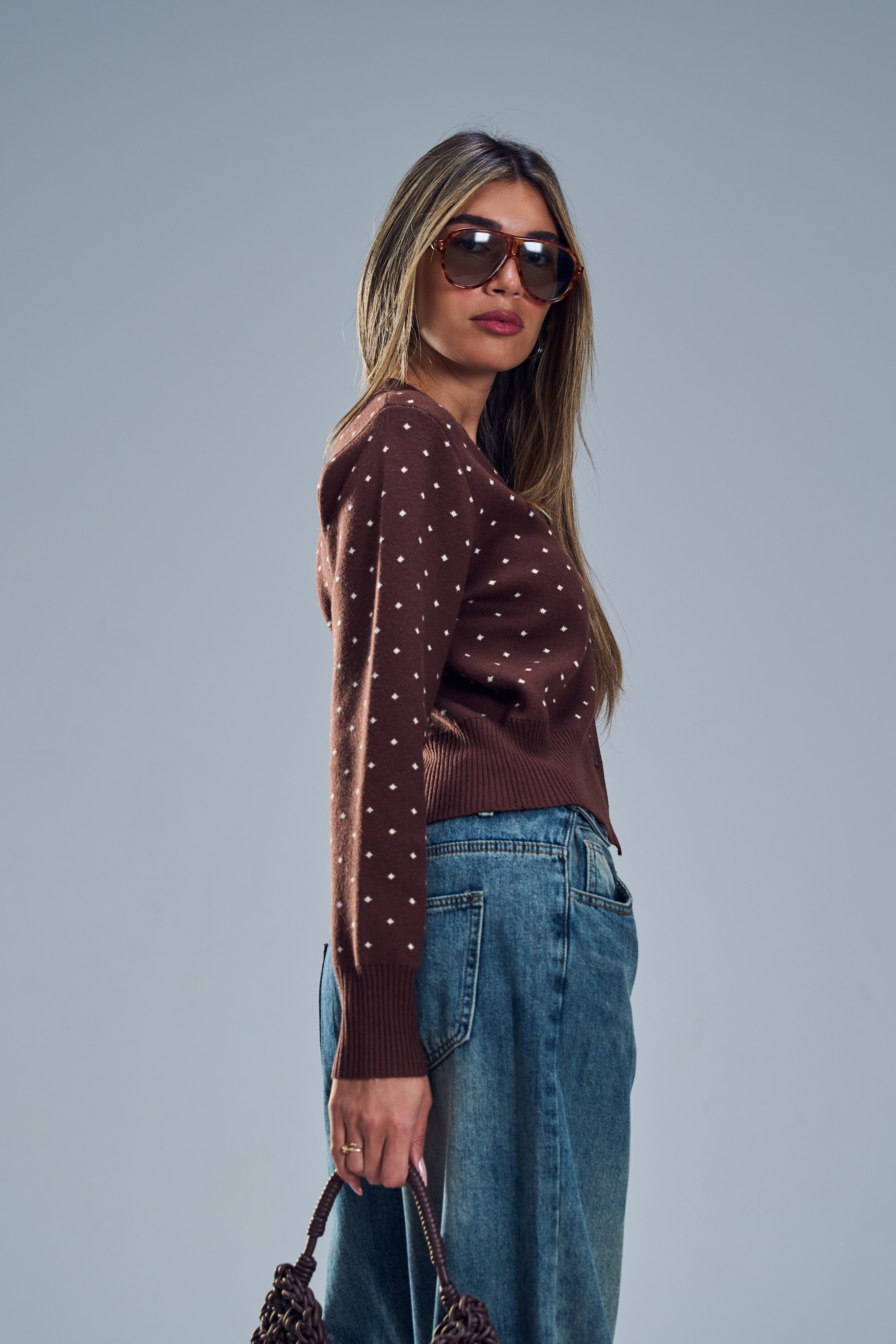 סריג ניקי חום