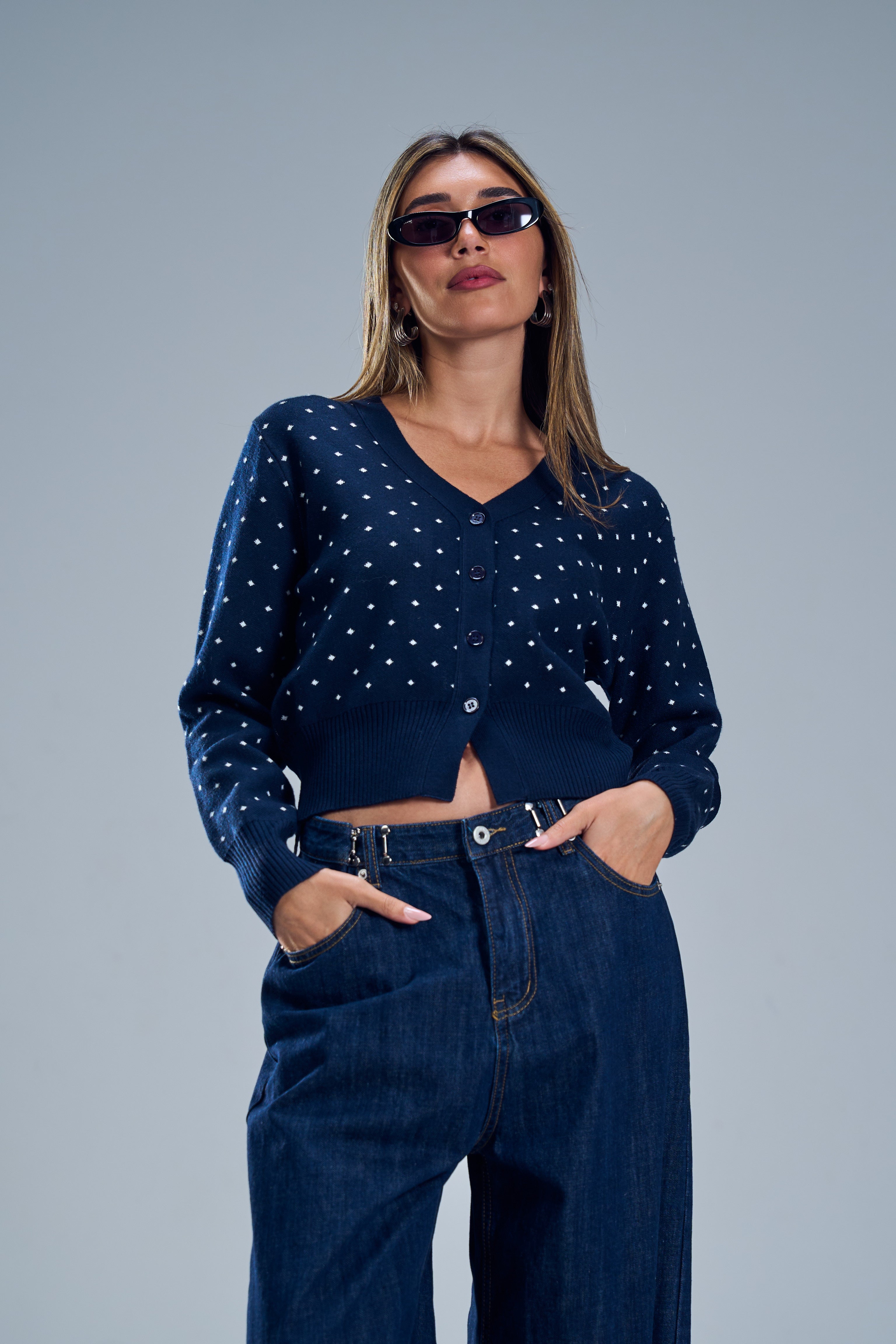 סריג ניקי כחול