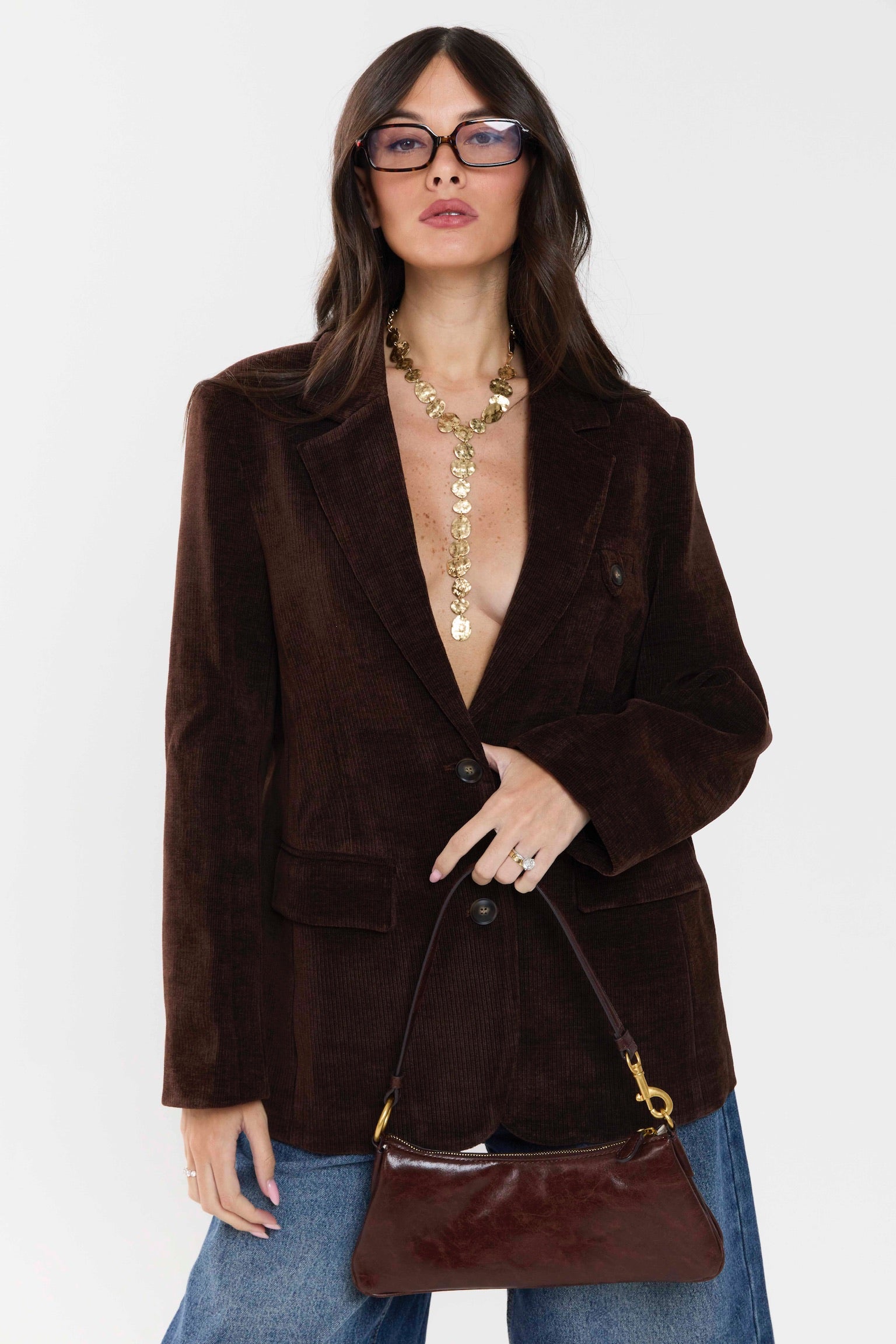 ג׳קט קורן קורדרוי חום