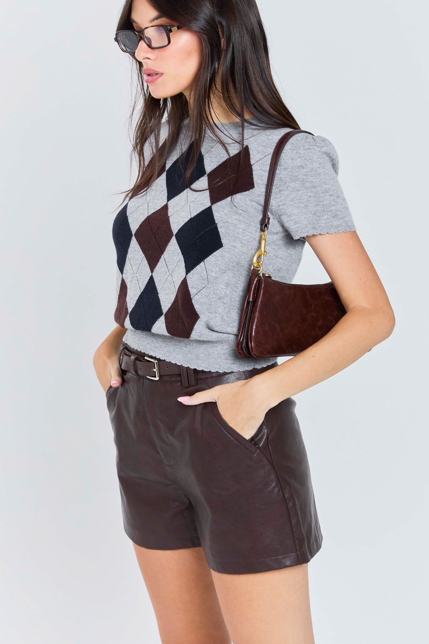 חולצת סריג אלי אפור בהיר