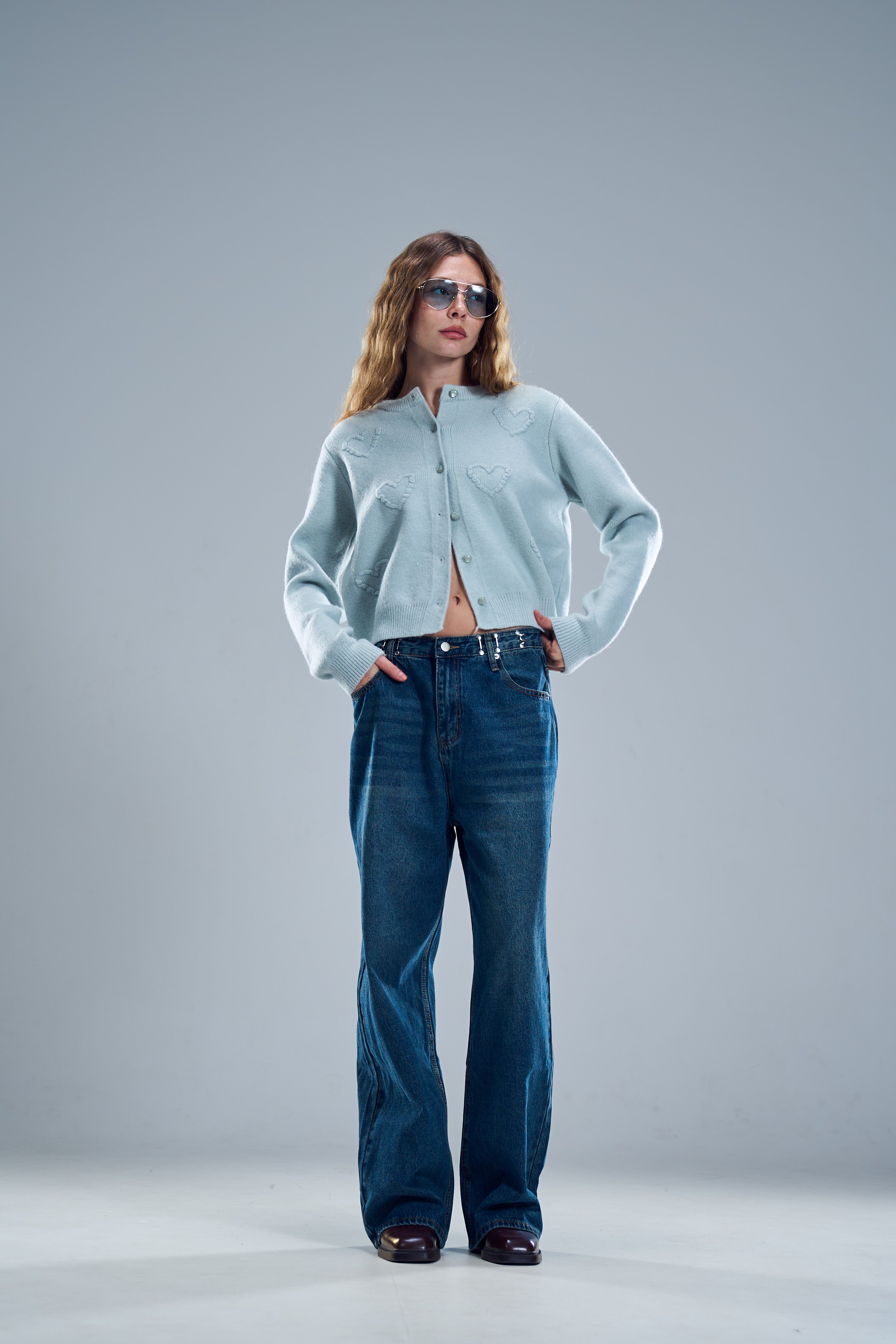 קרדיגן ארט תכלת