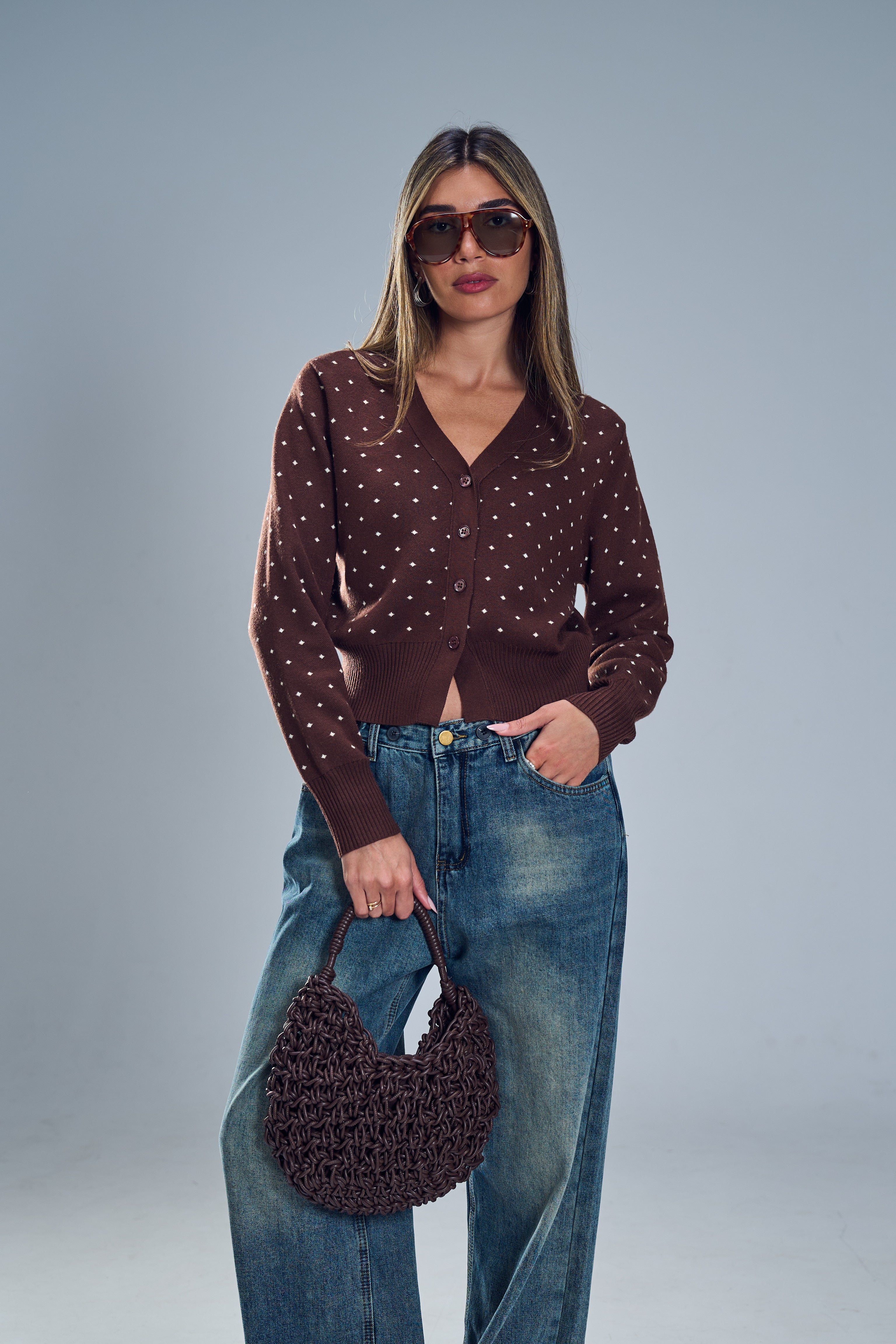 סריג ניקי חום