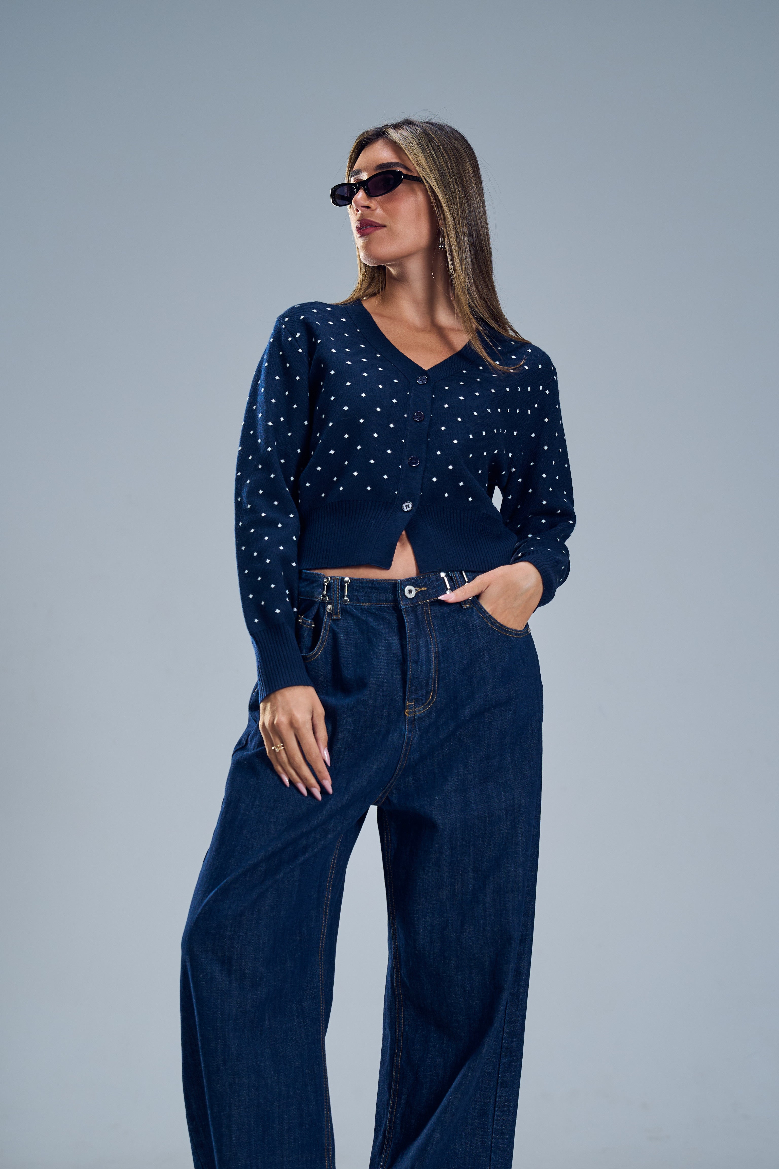 סריג ניקי כחול