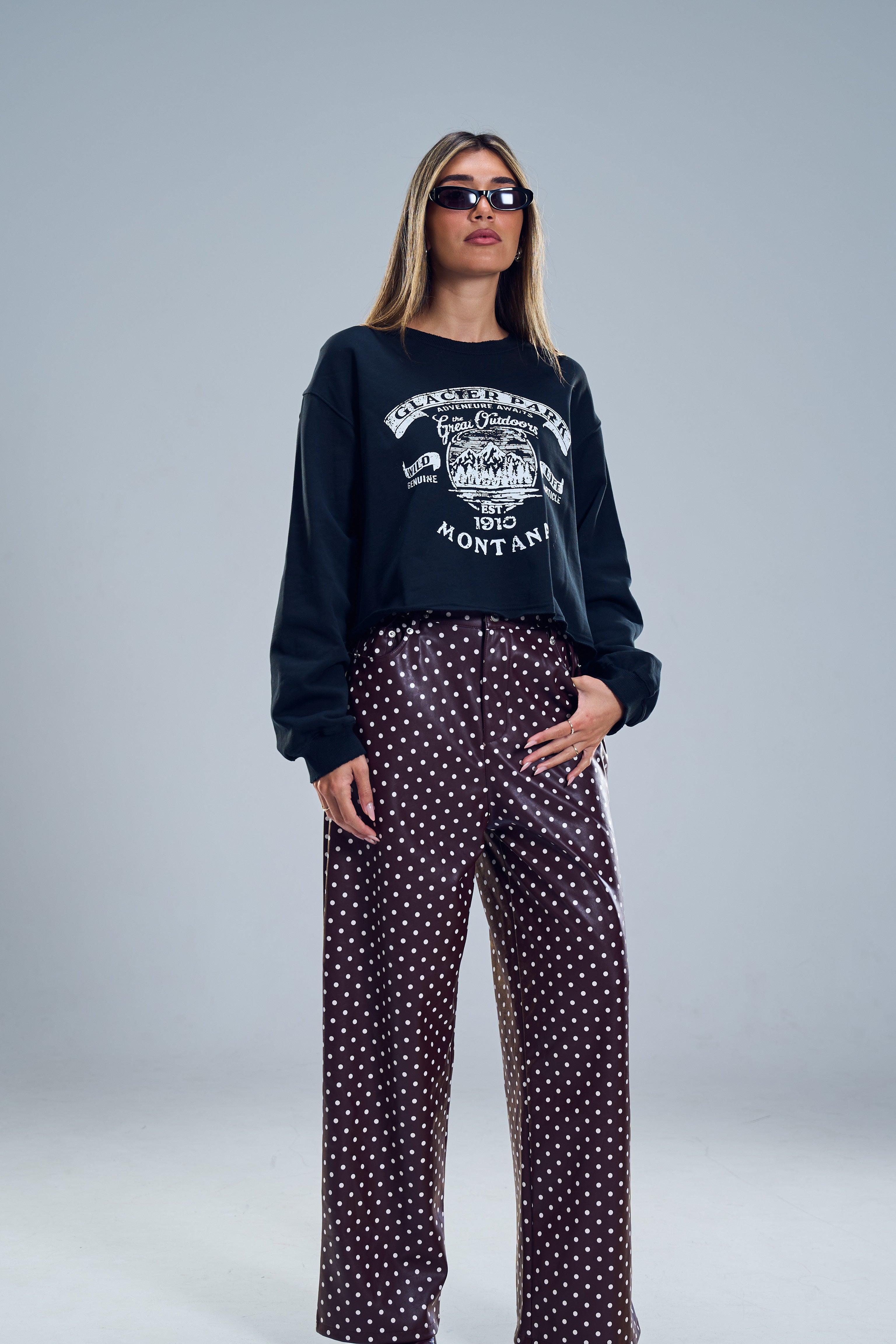 מכנס דמוי עור מיי בורדו