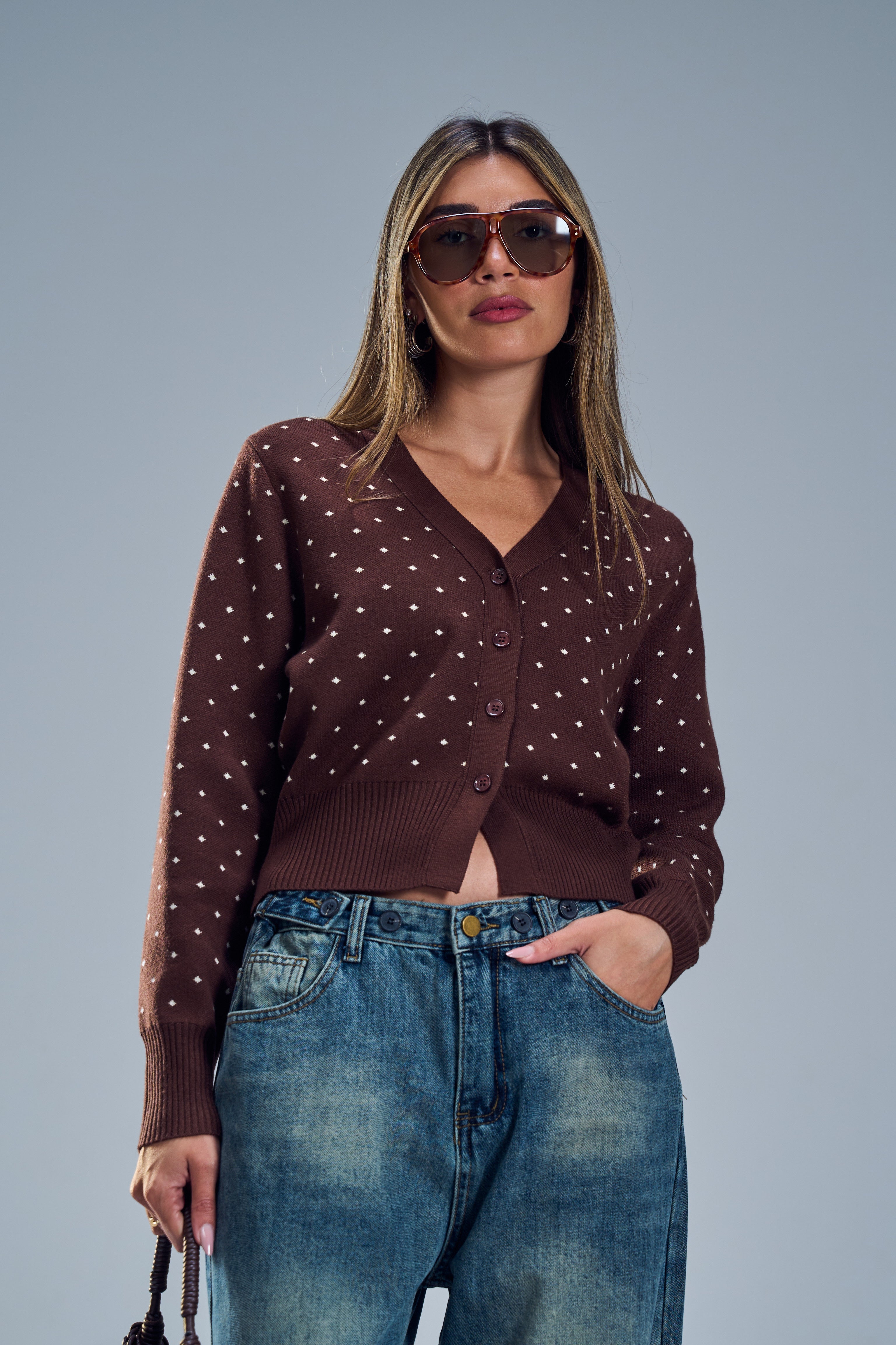 סריג ניקי חום