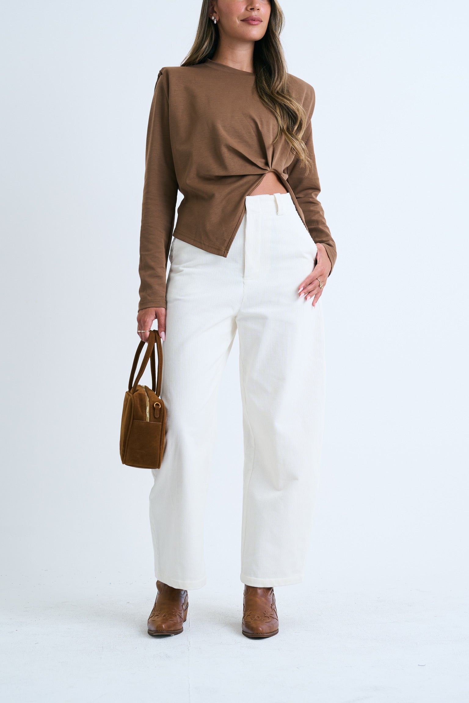 חולצת אליה חום