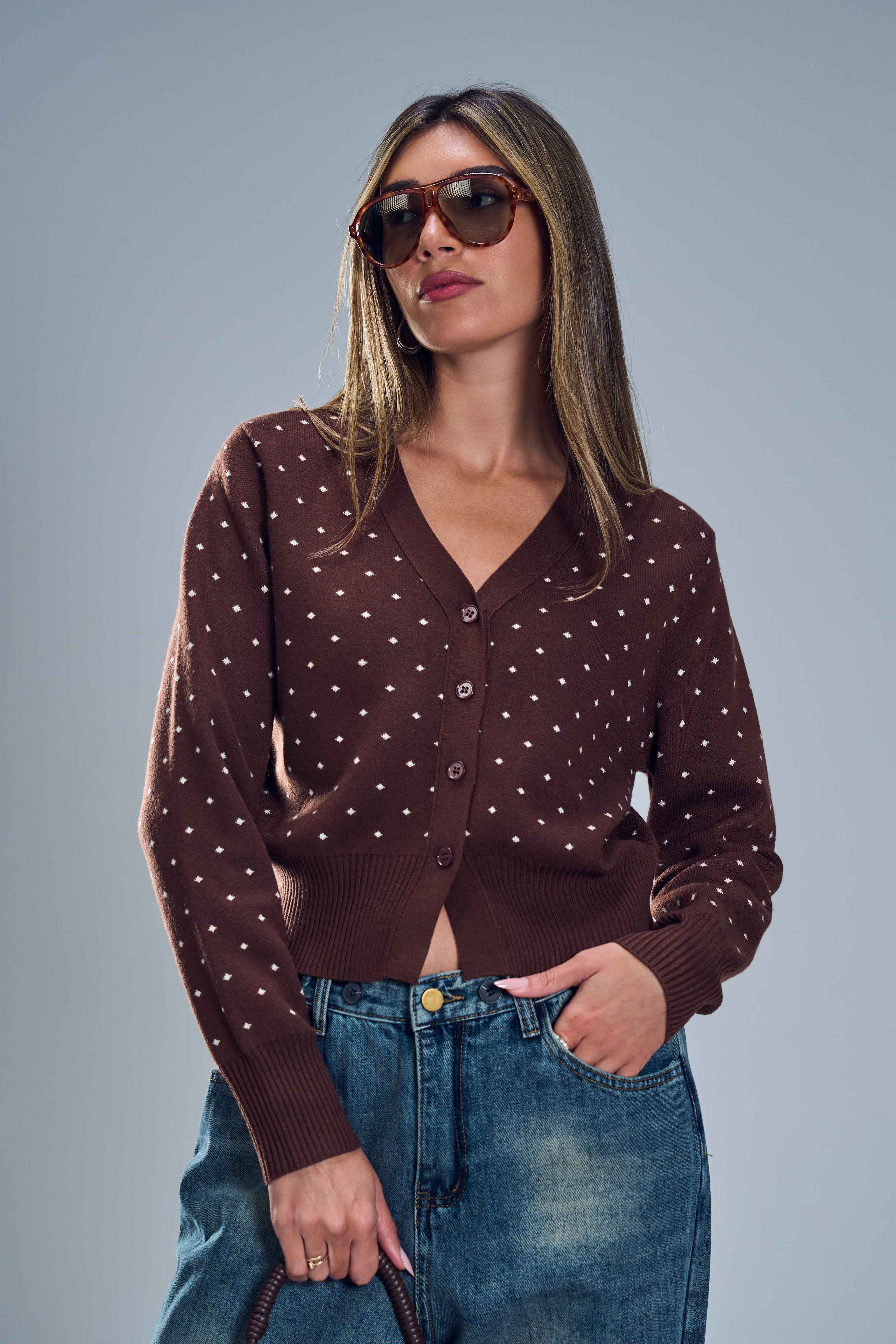 סריג ניקי חום