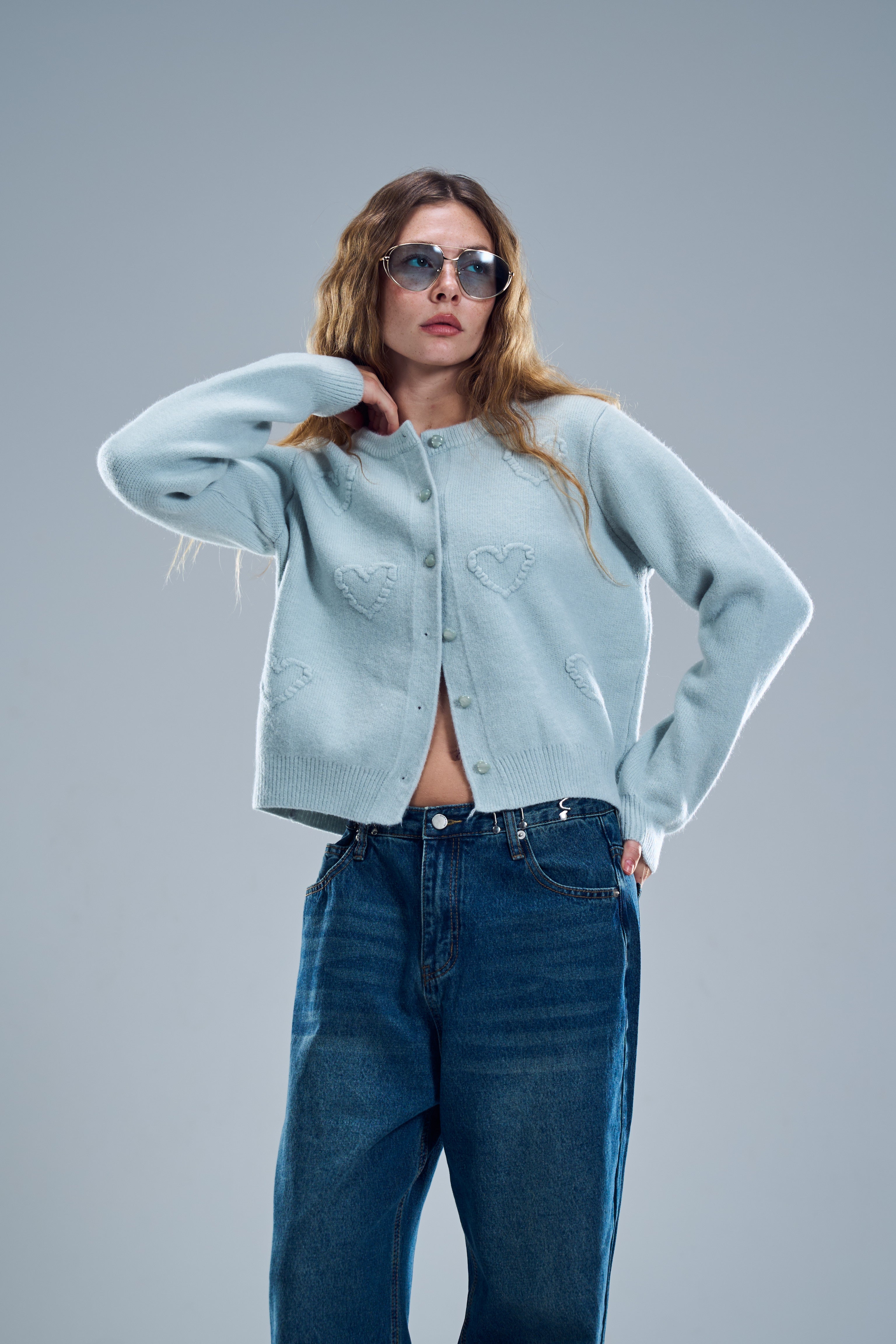 קרדיגן ארט תכלת