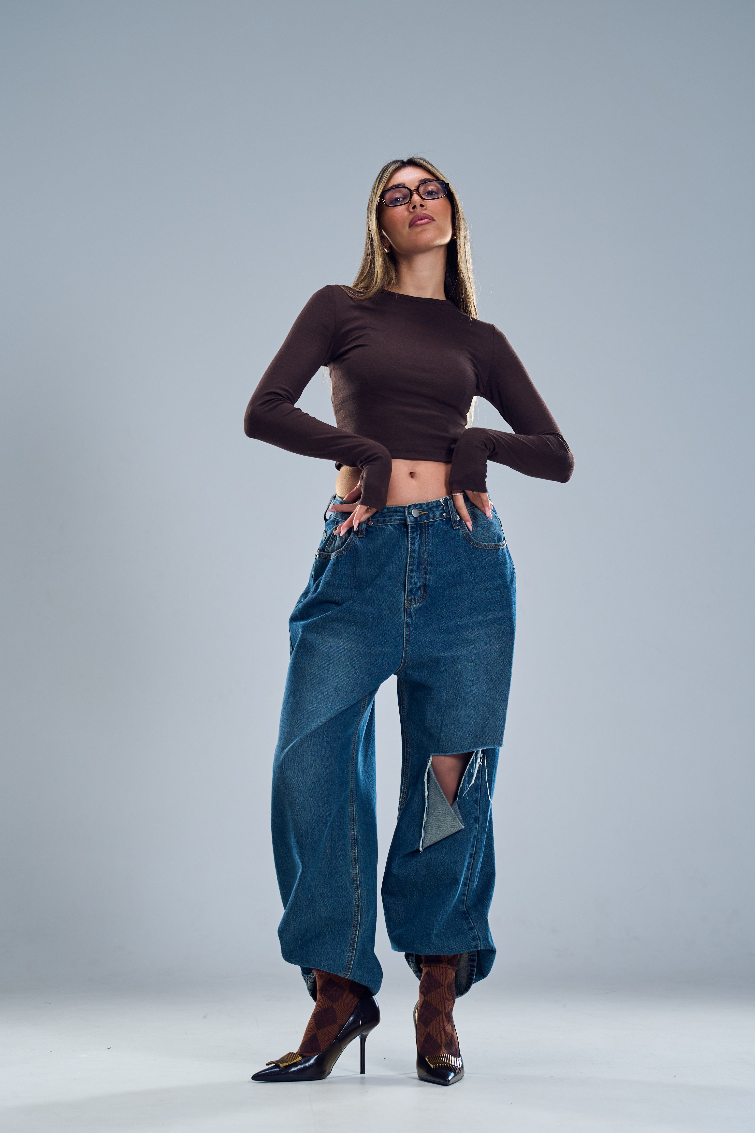 חולצת מייגן חום