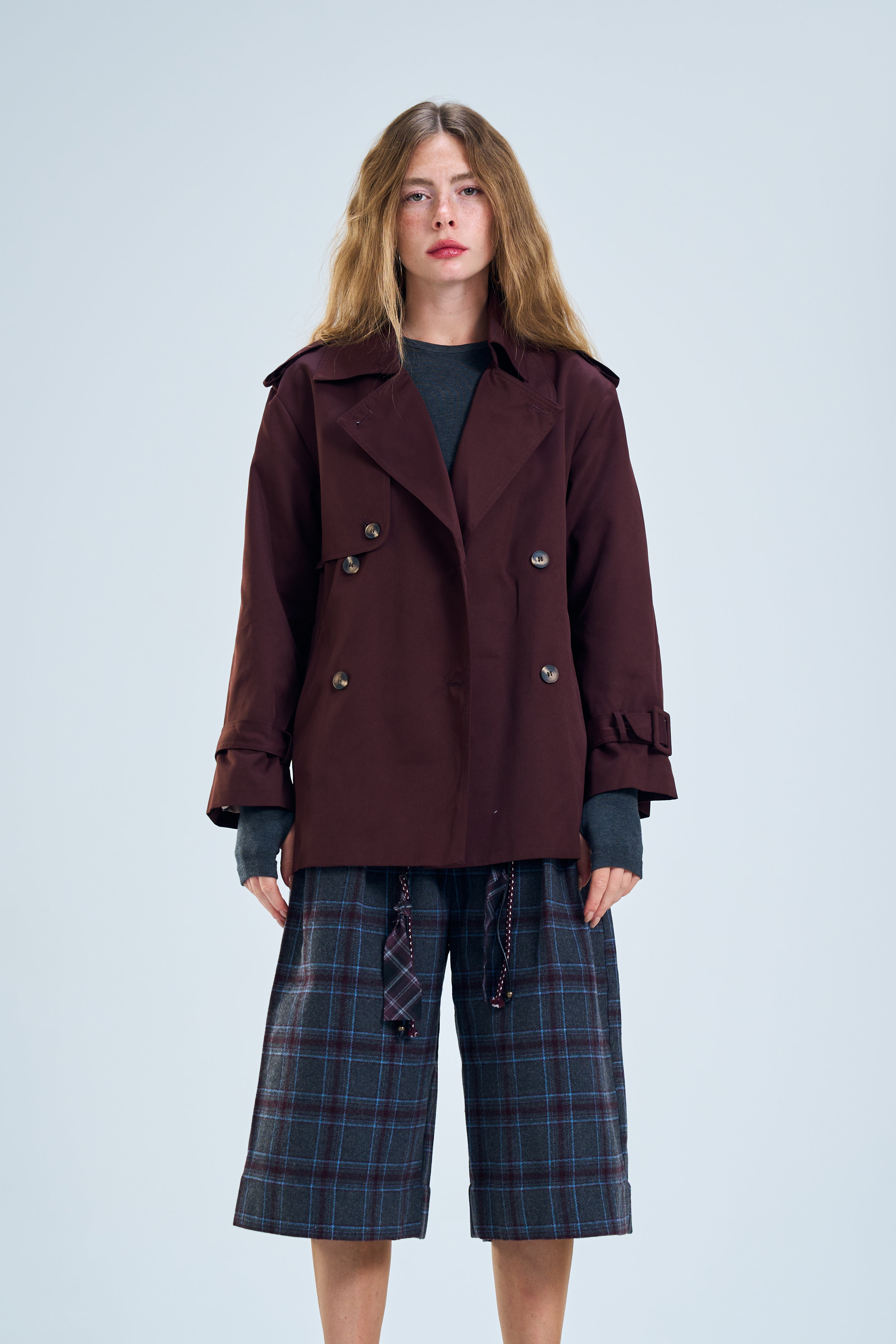 מעיל שליו בורדו