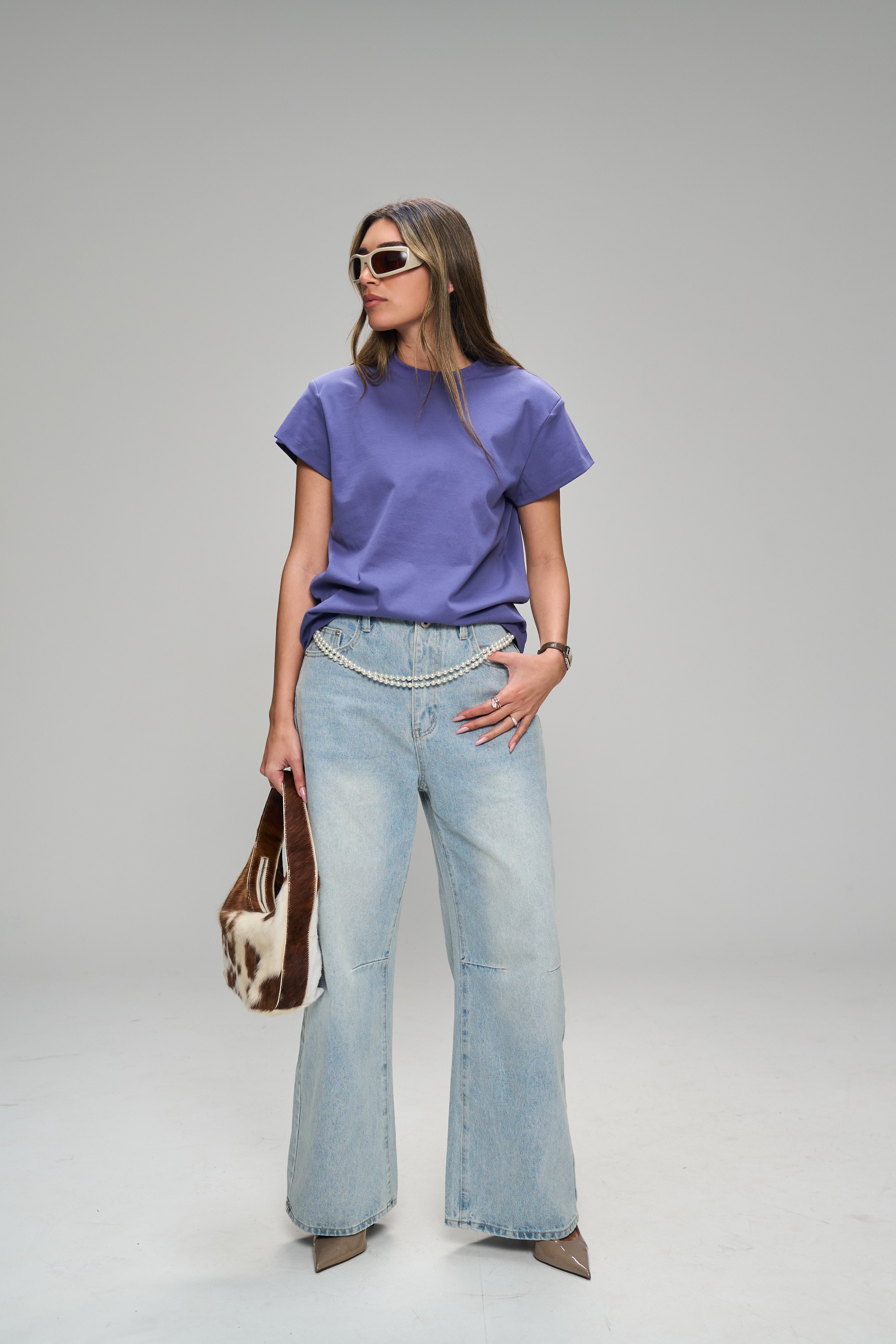 חולצת ליבי סגול כהה