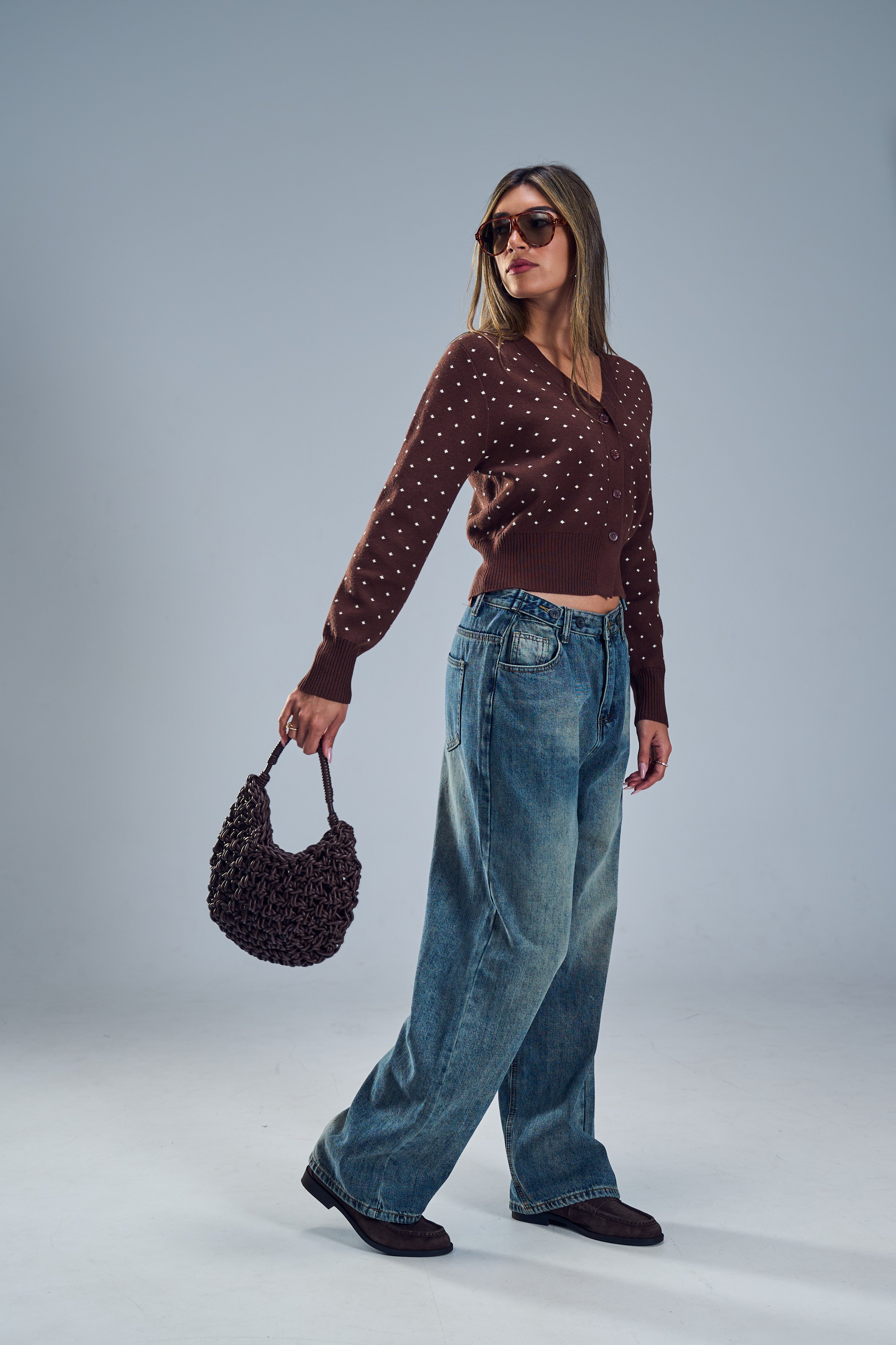 סריג ניקי חום