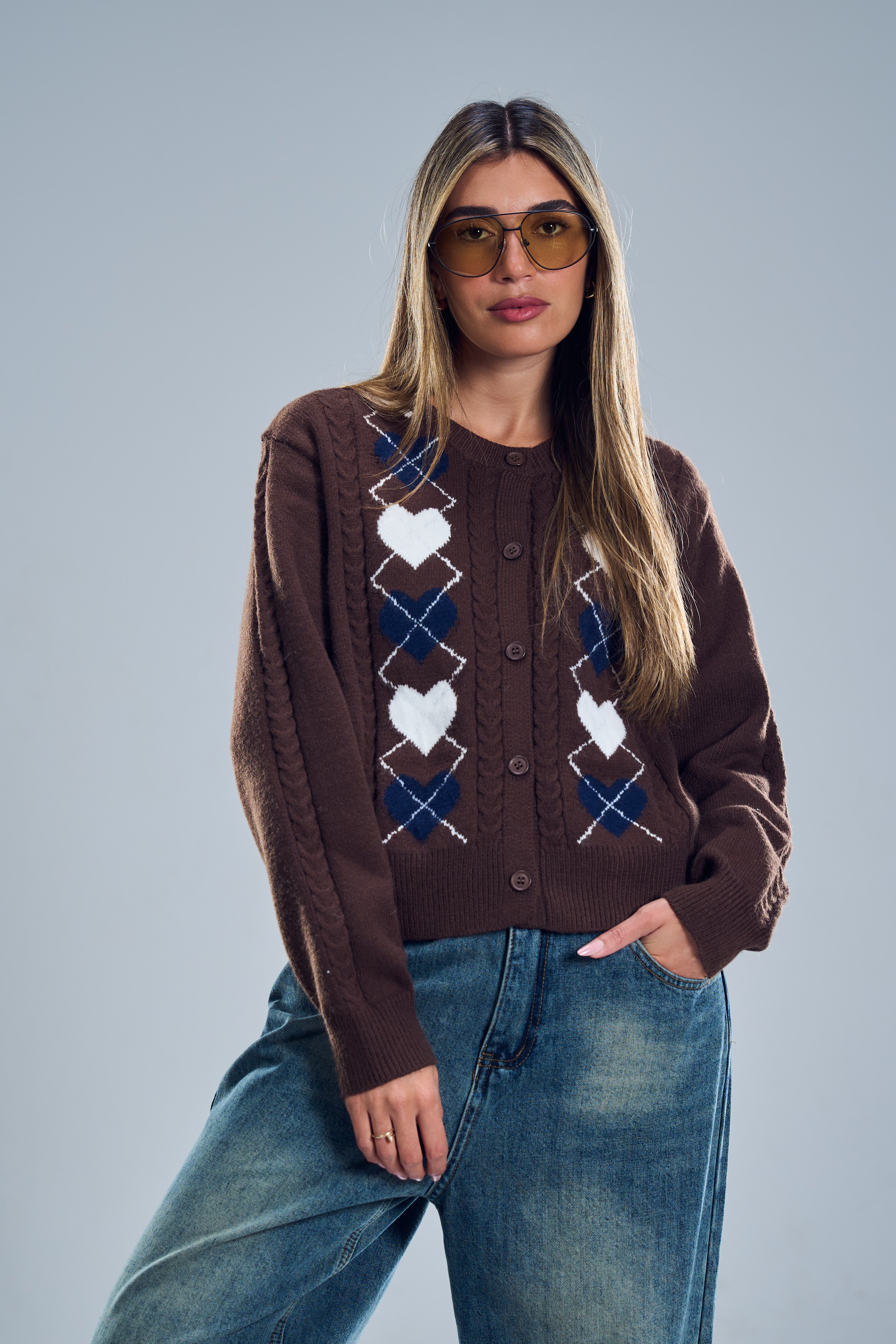 קרדיגן אלבי חום