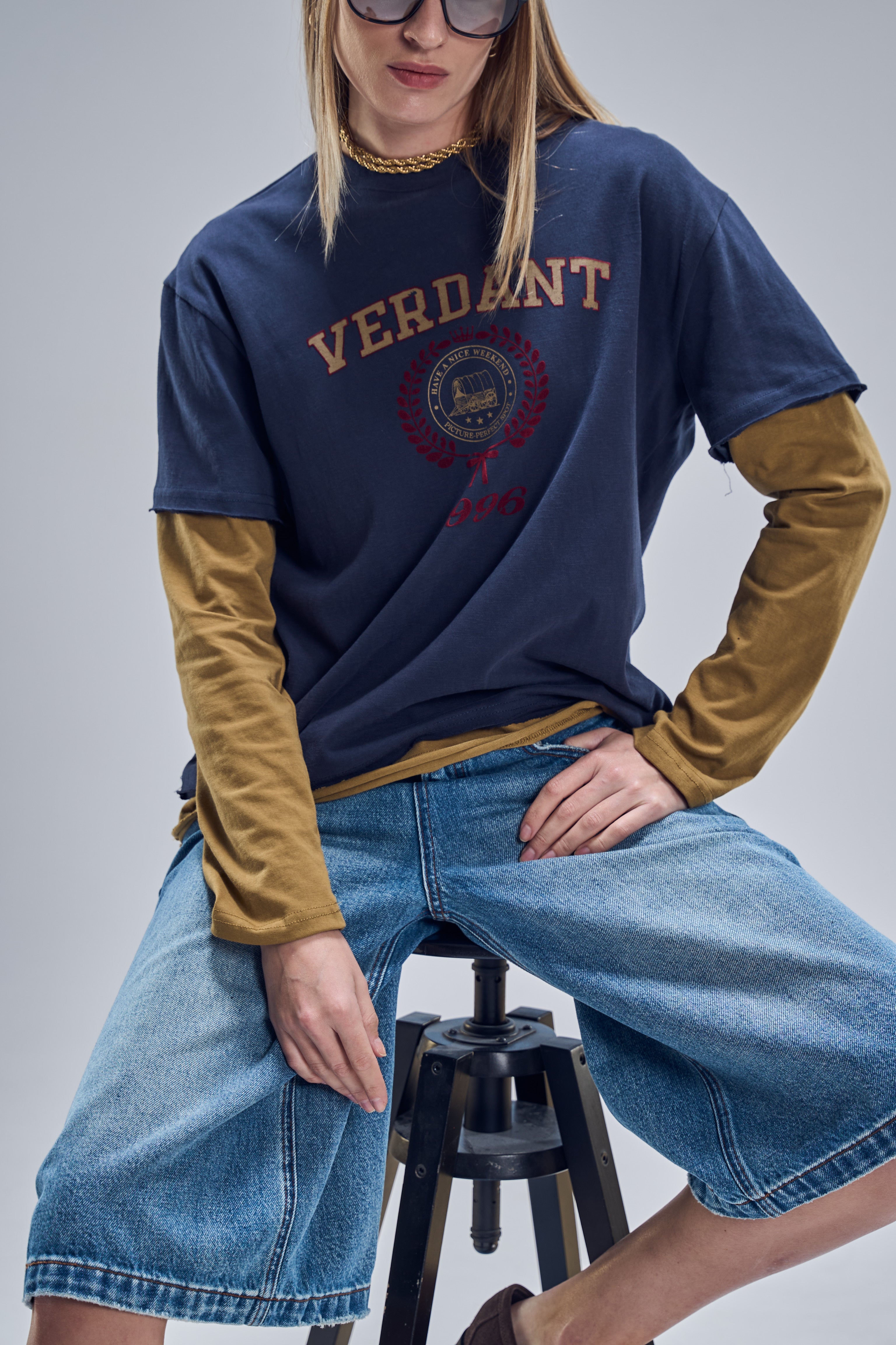 חולצת דור כחול