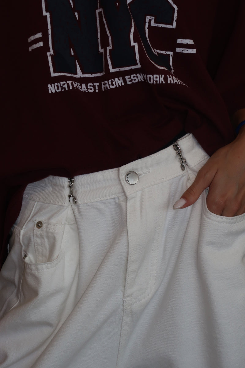 מכנס ג׳ינס ליהי לבן