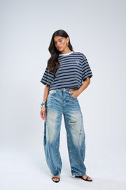 חולצת אביה כחול