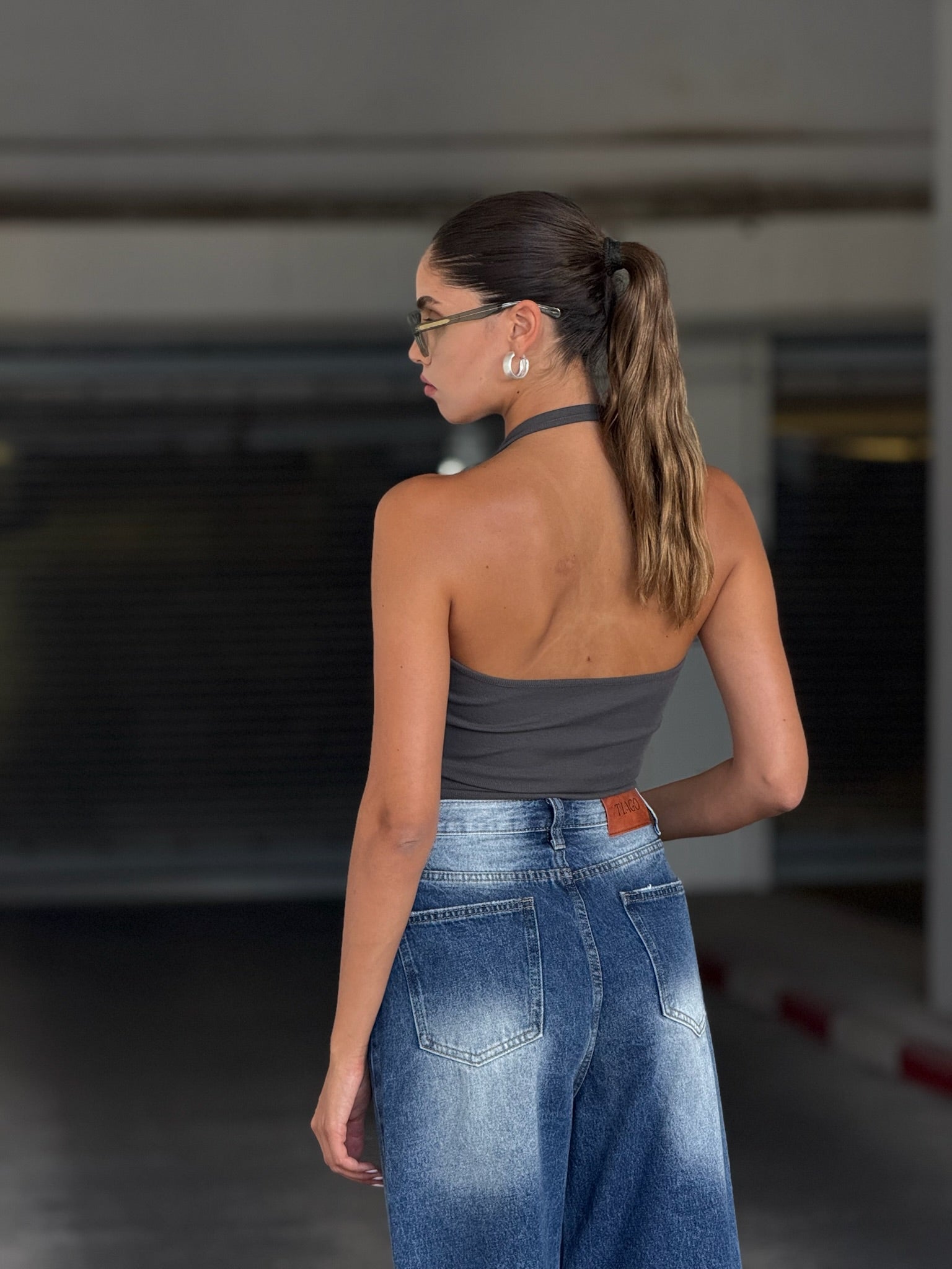 גופיית נינה אפור