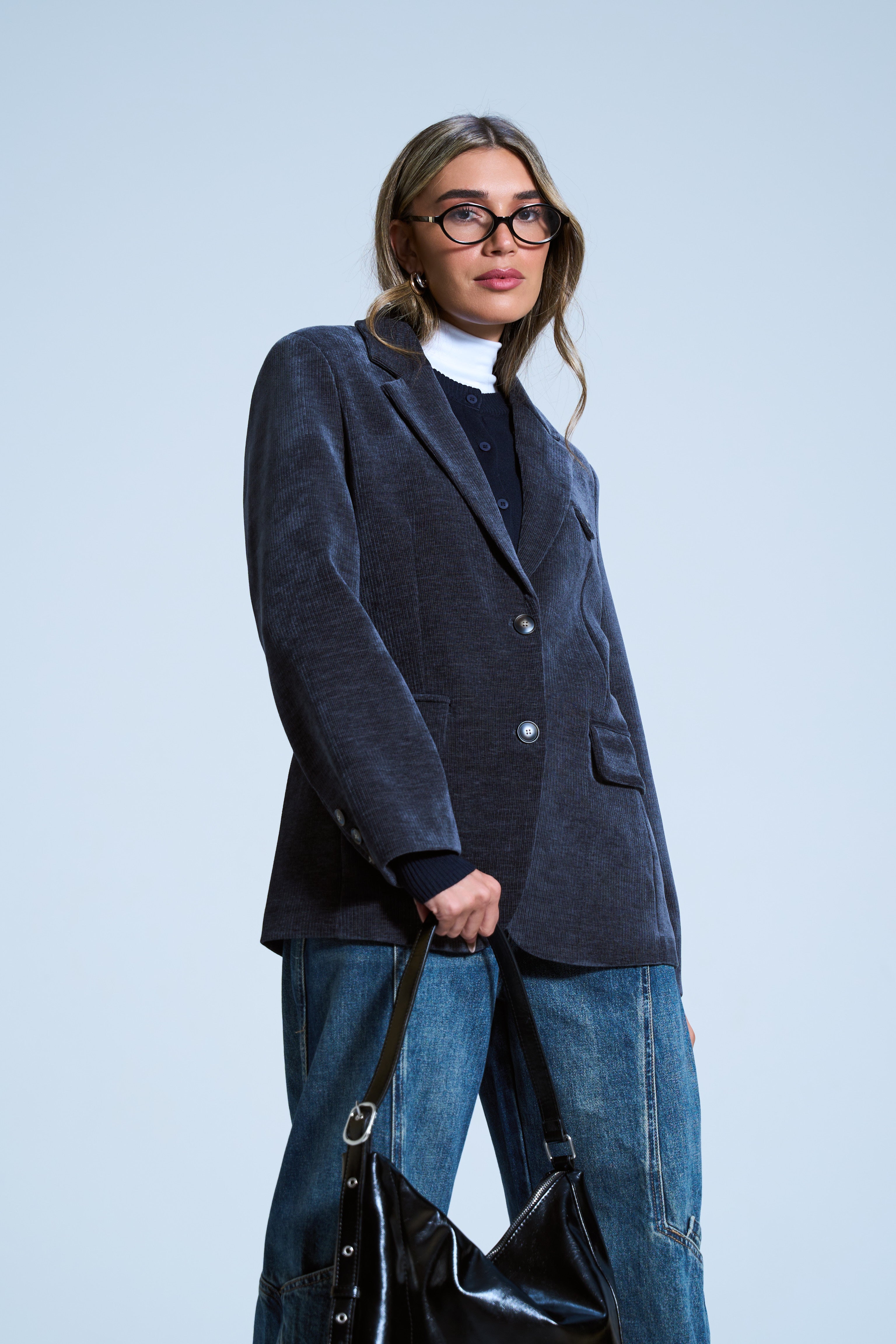 ג׳קט קורן קורדרוי אפור