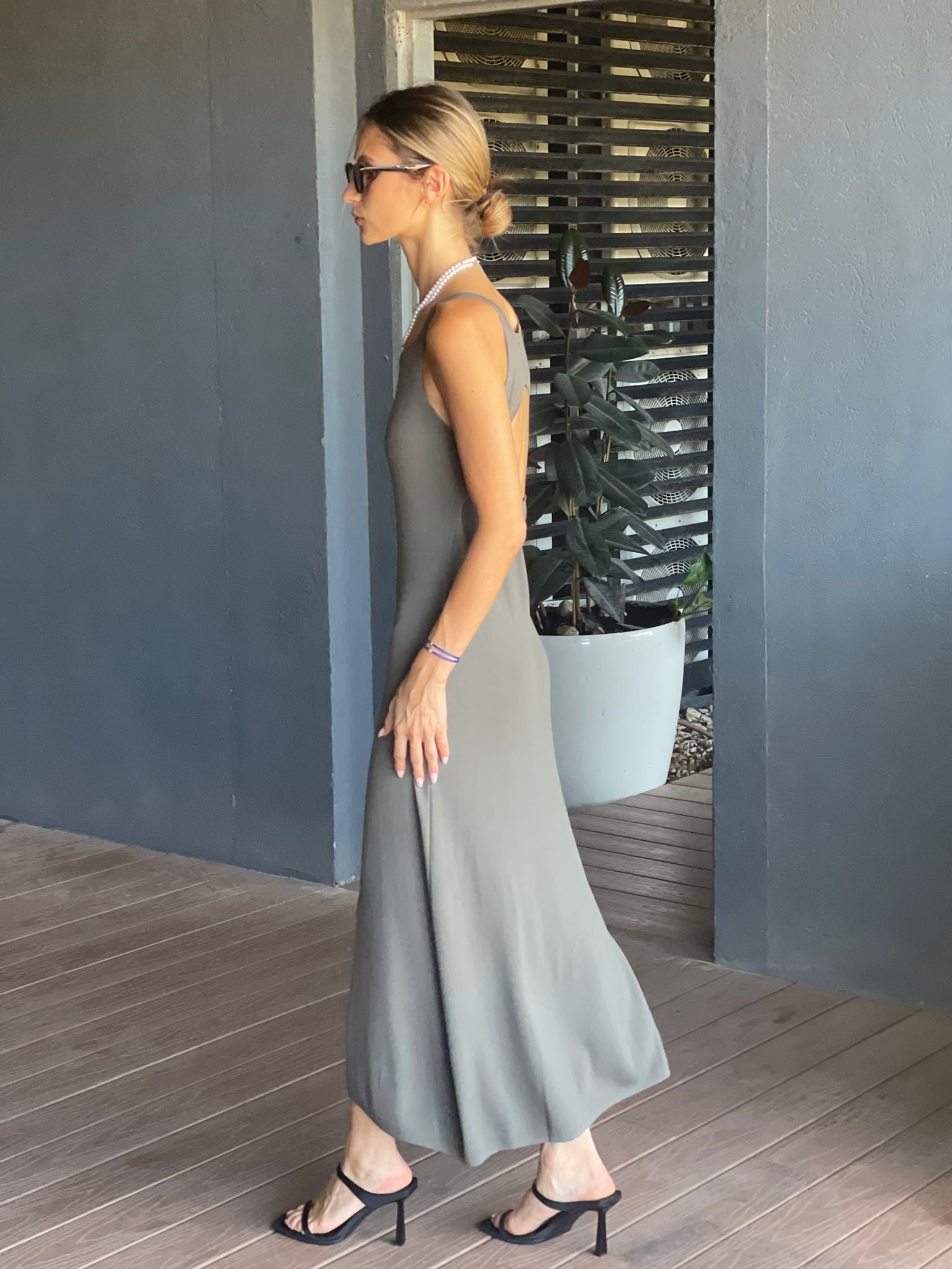 Olive gray Moor dress