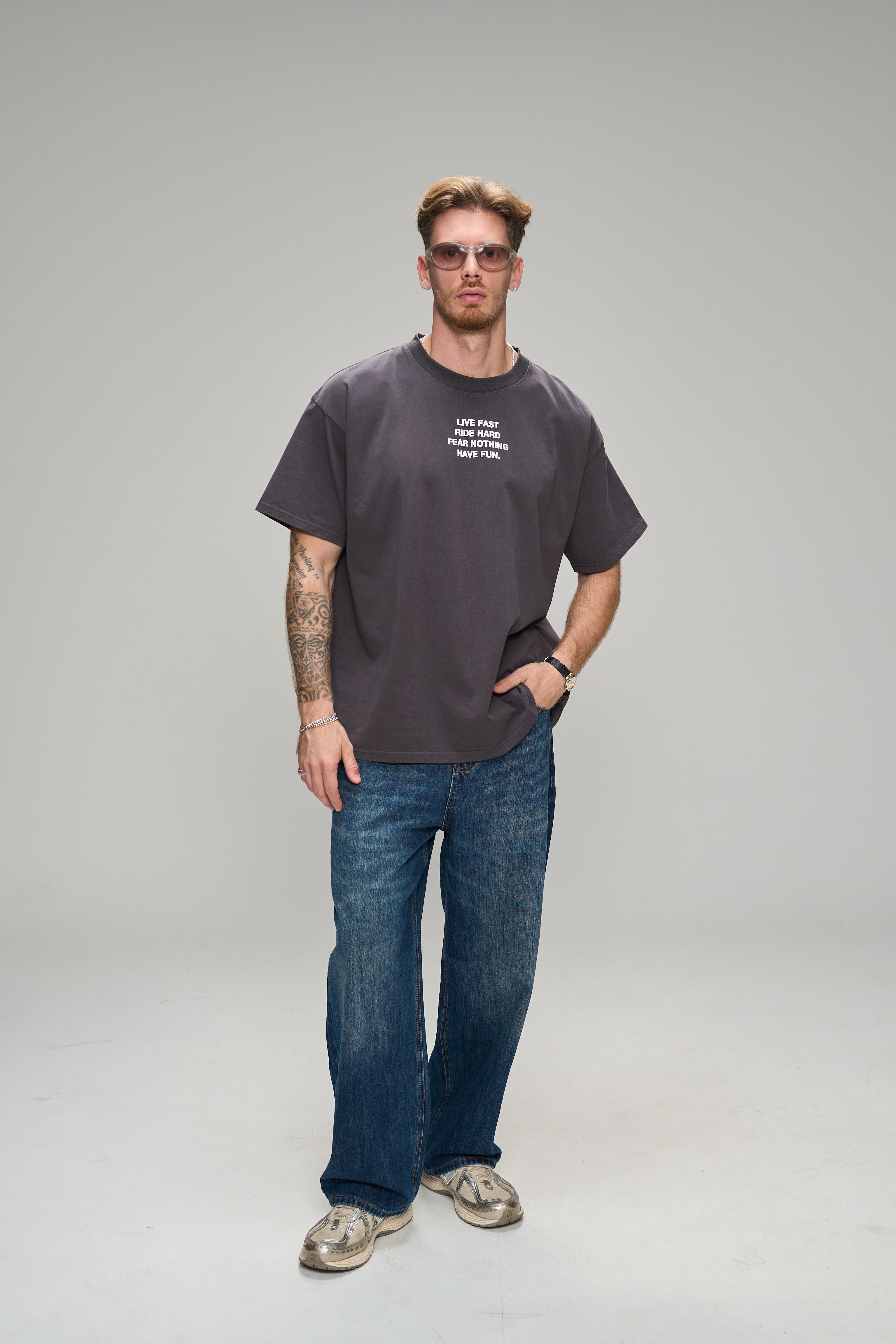 חולצת דיוויד אפור