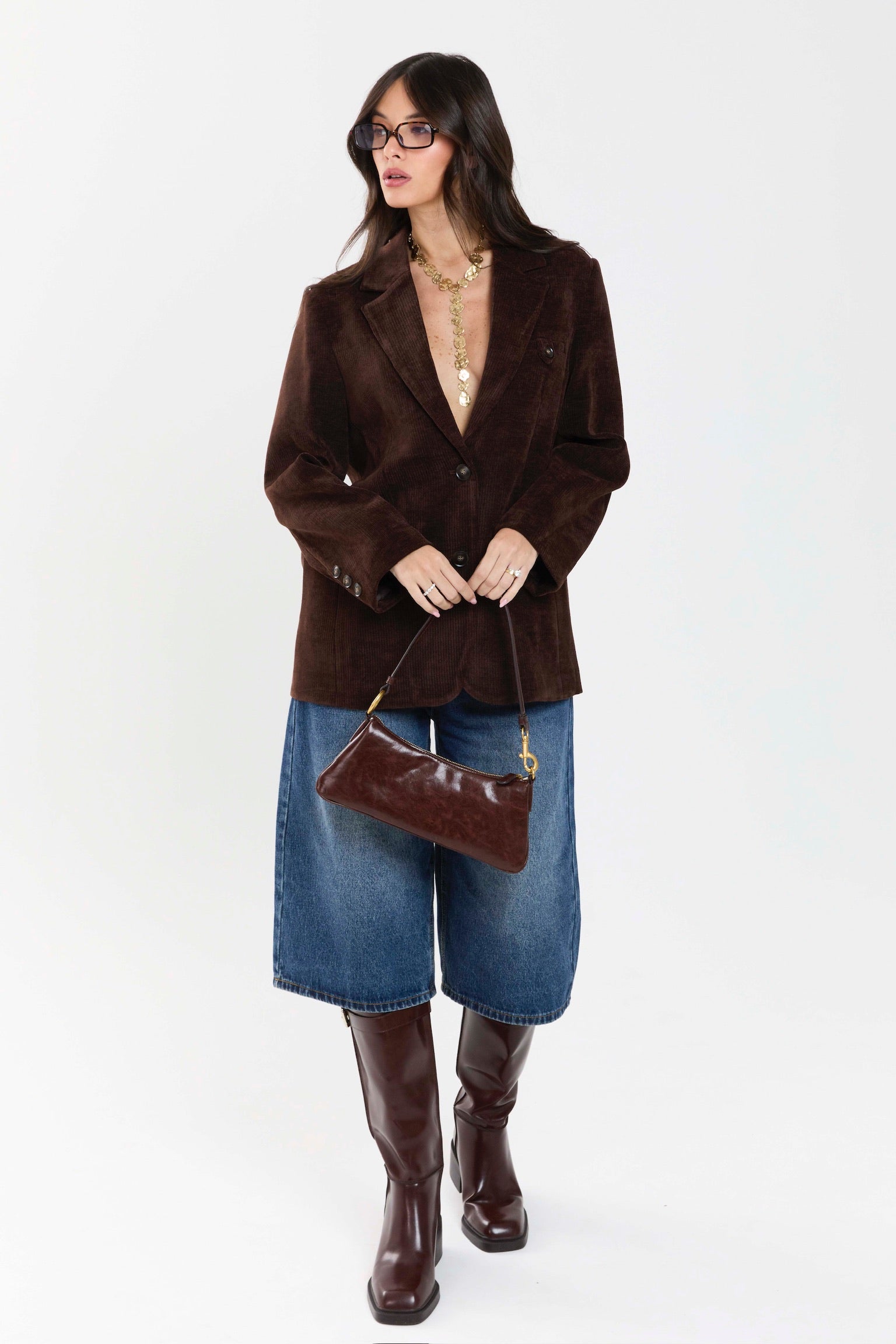 ג׳קט קורן קורדרוי חום