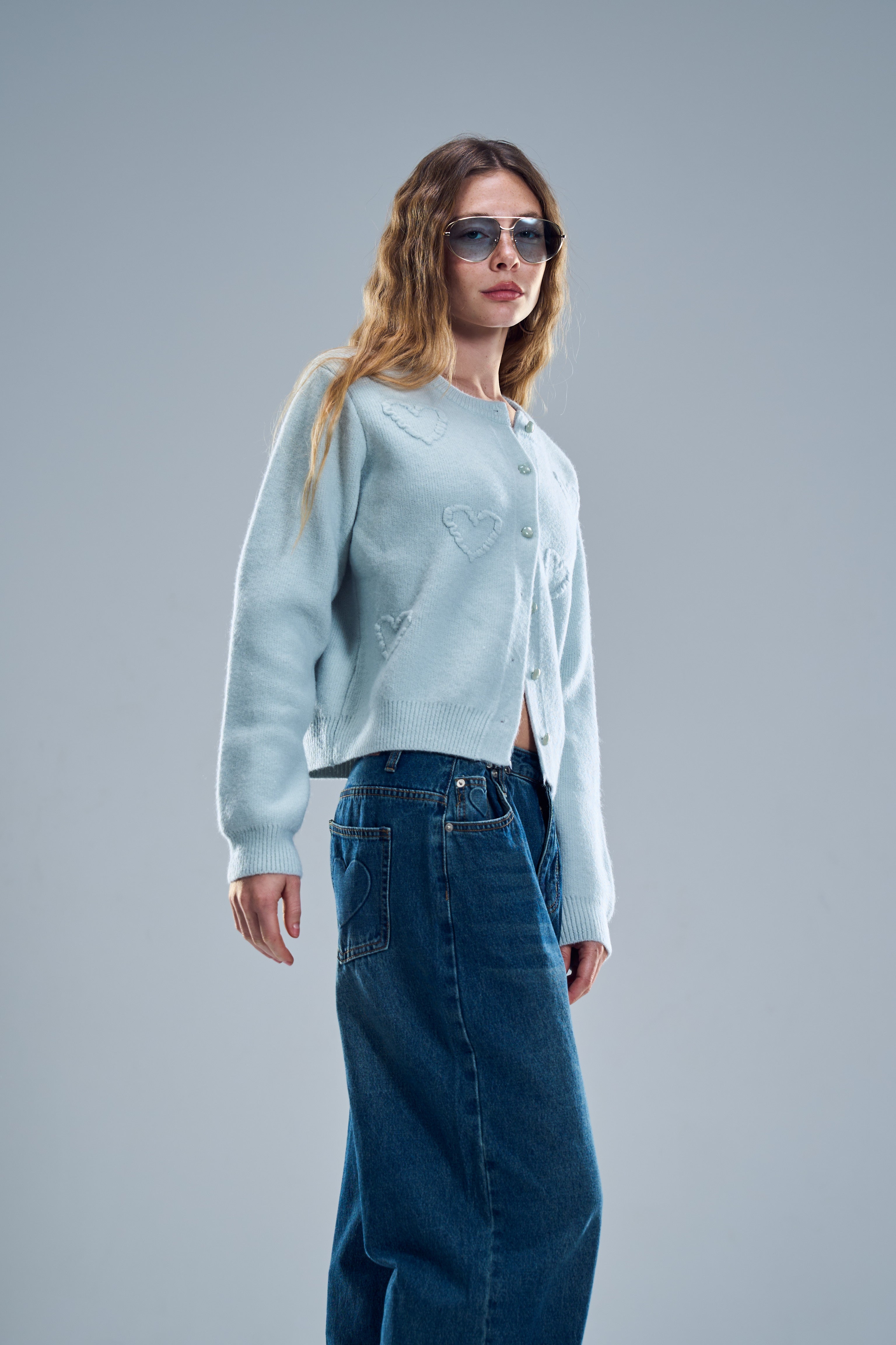 קרדיגן ארט תכלת