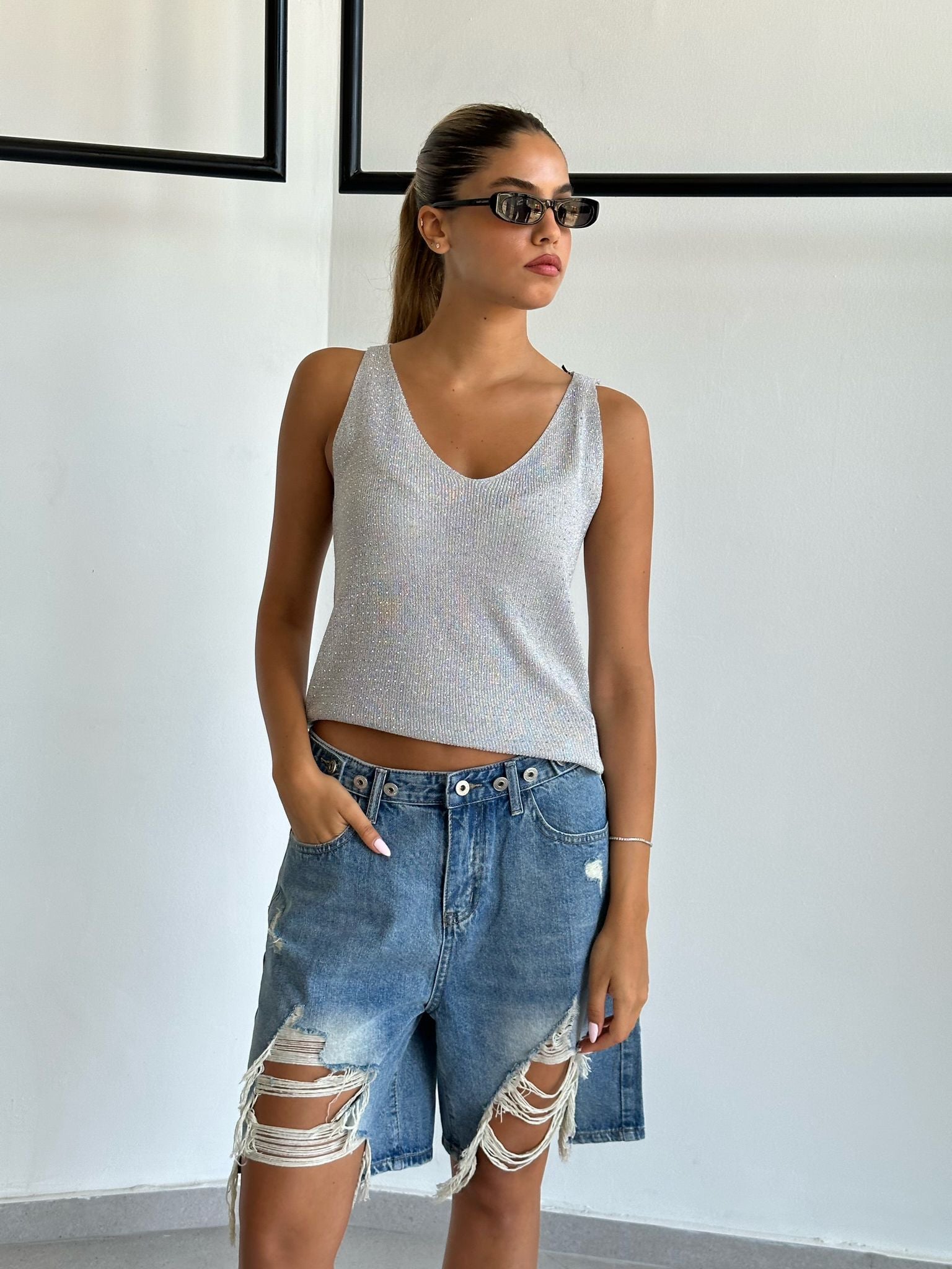 מכנס ג׳ינס טרוי כחול