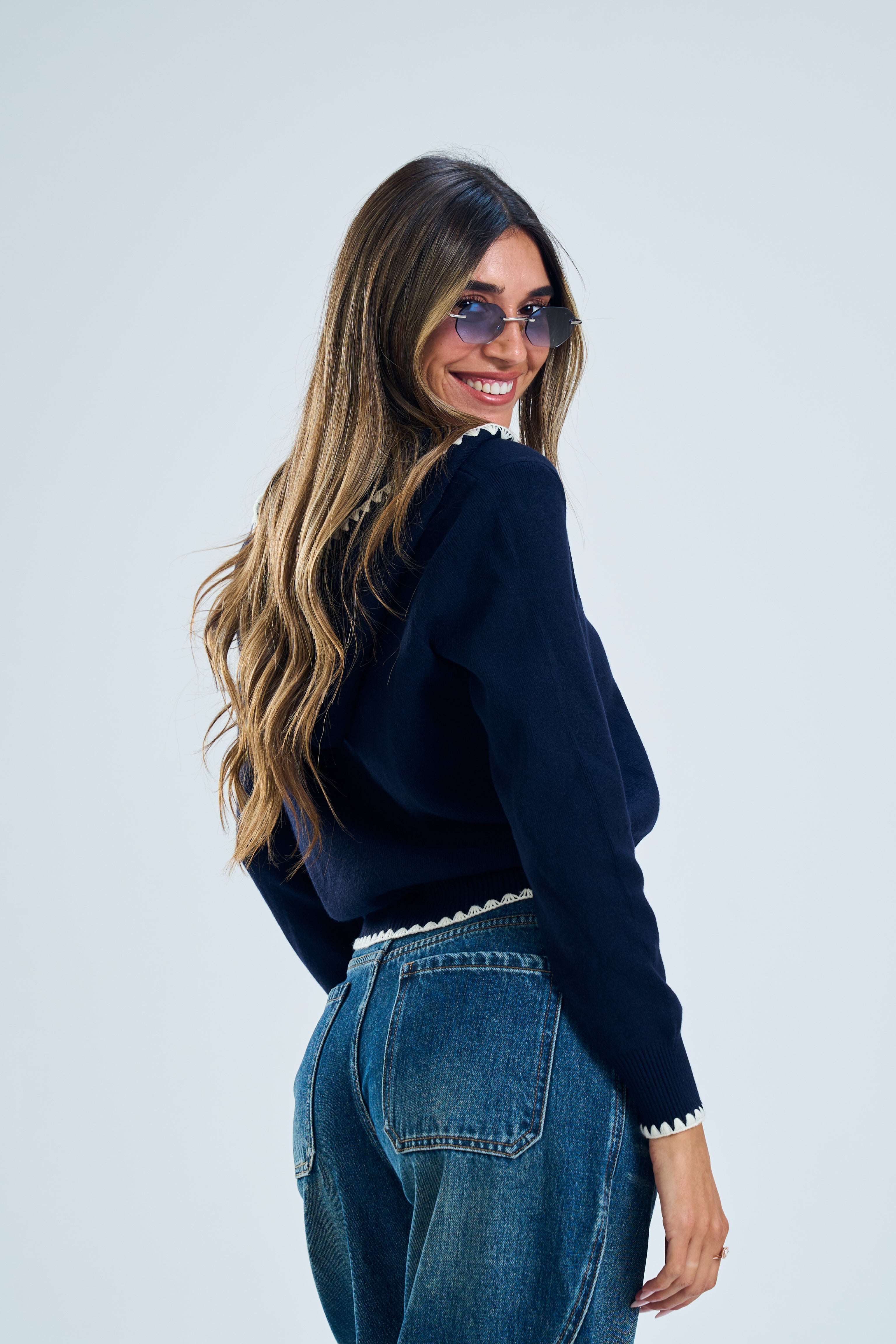 קרדיגן מייבל כחול