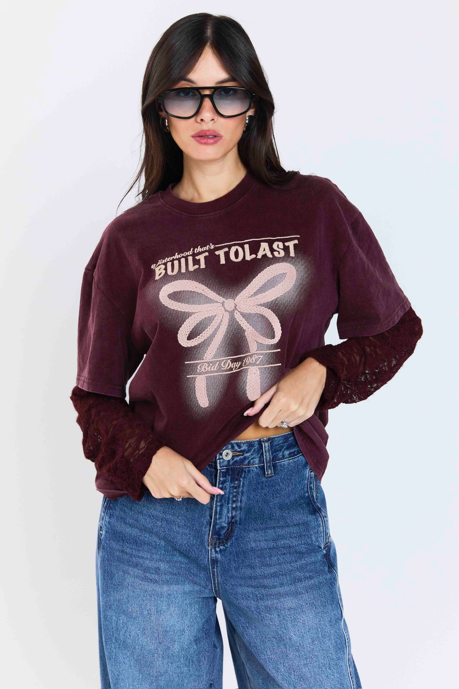 חולצת פנופי בורדו