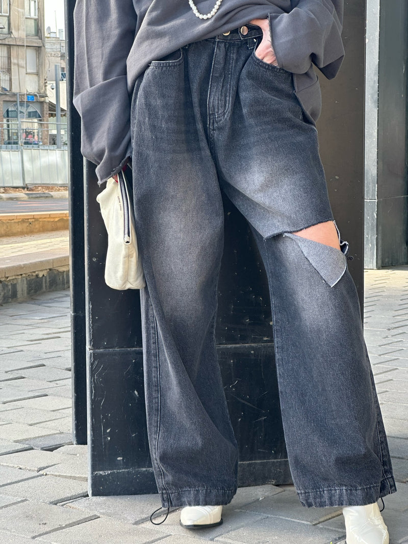 מכנס ג׳ינס מיילי אפור
