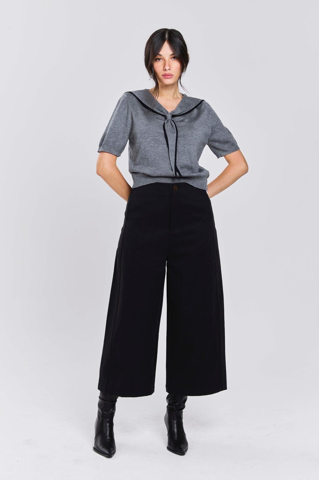 חולצת סריג אסי אפור